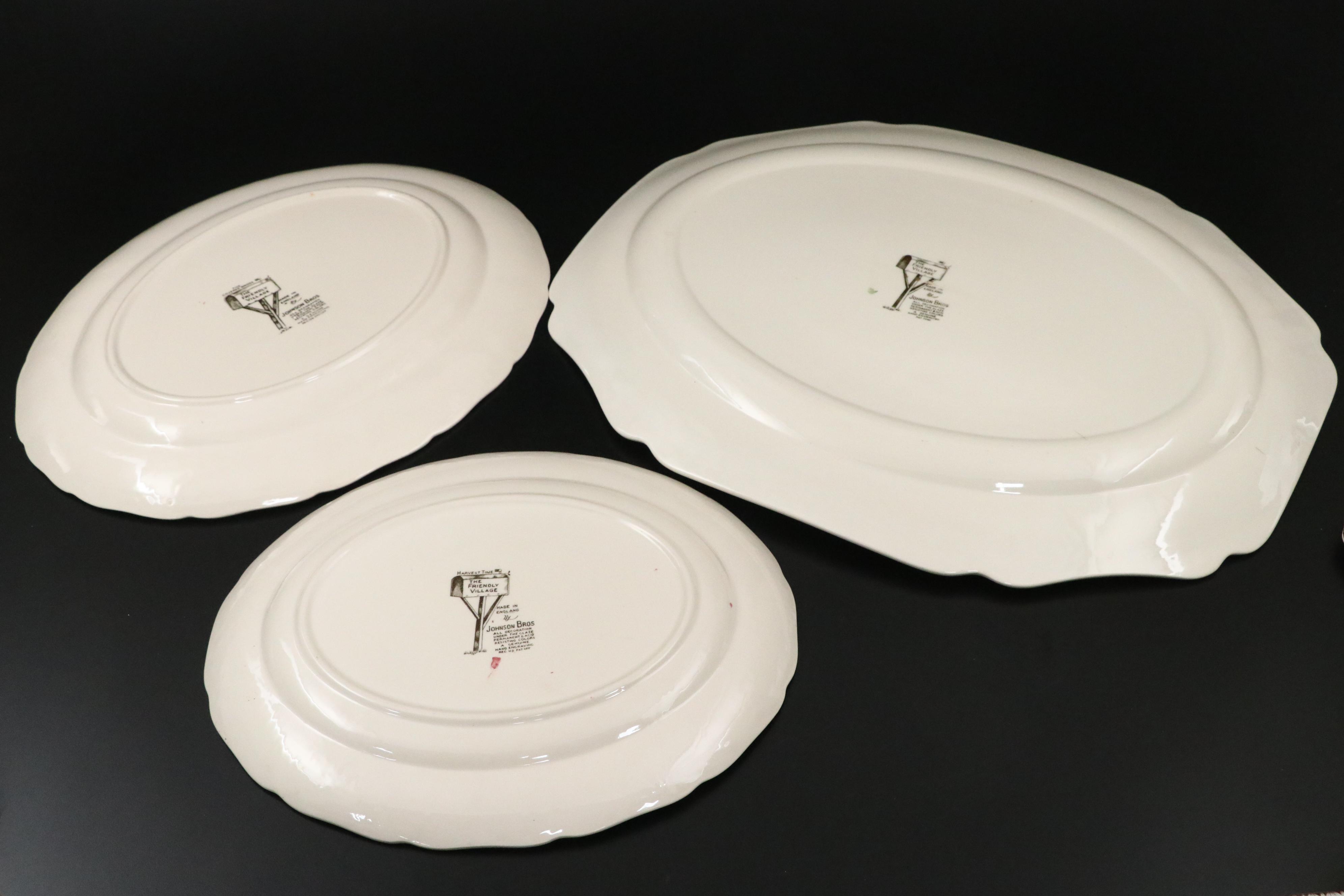 Johnson Brothers "Friendly Village" Plates, Mugs, and Other Dinnerware