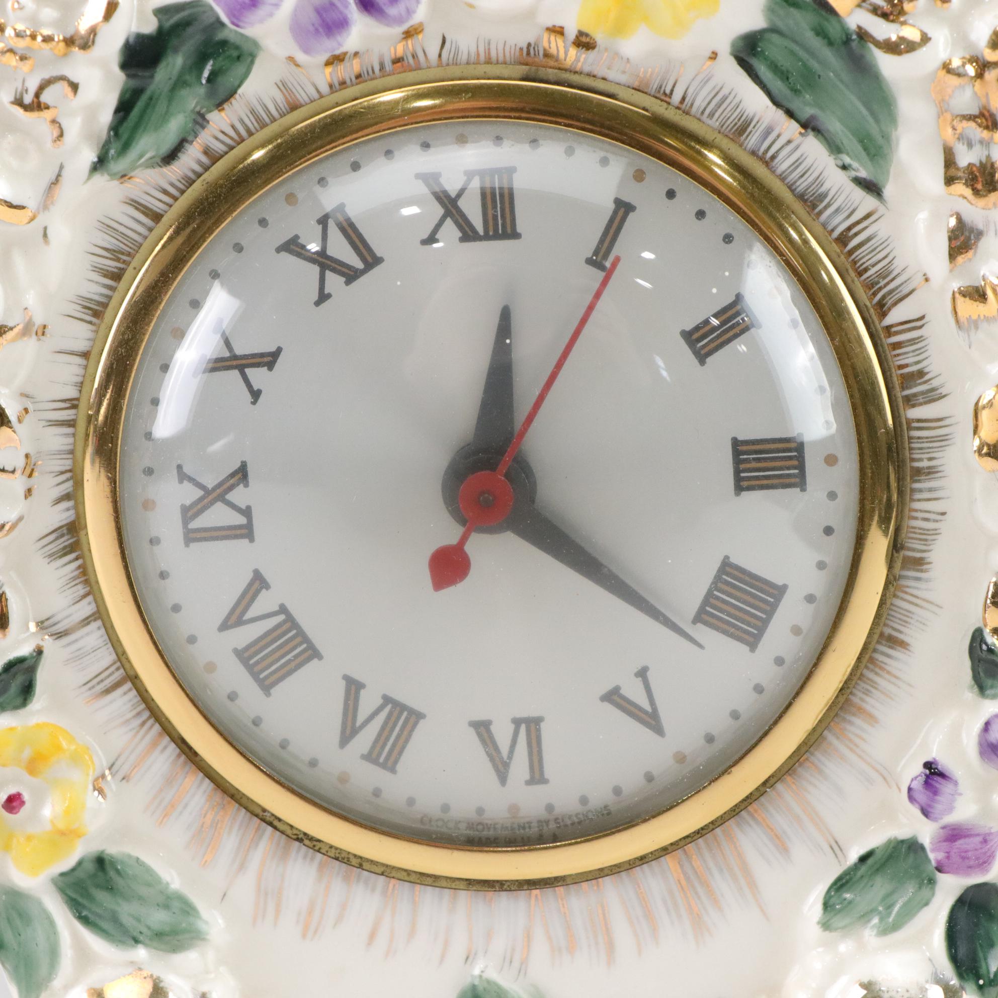 Sessions Electric Mantel Clock with Ceramic Case, Mid 20th Century