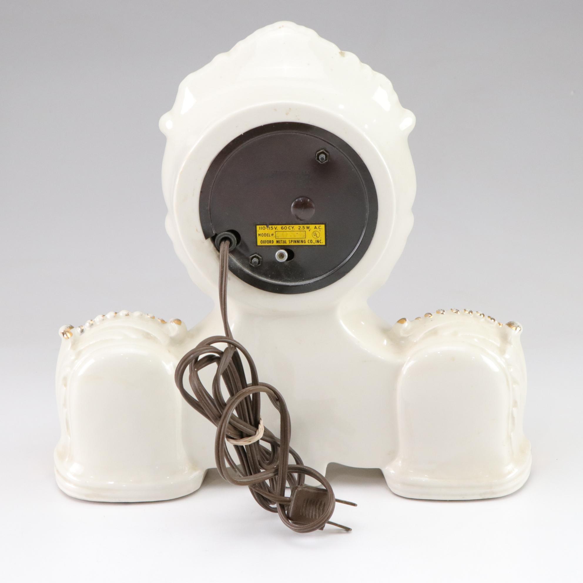 Sessions Electric Mantel Clock with Ceramic Case, Mid 20th Century