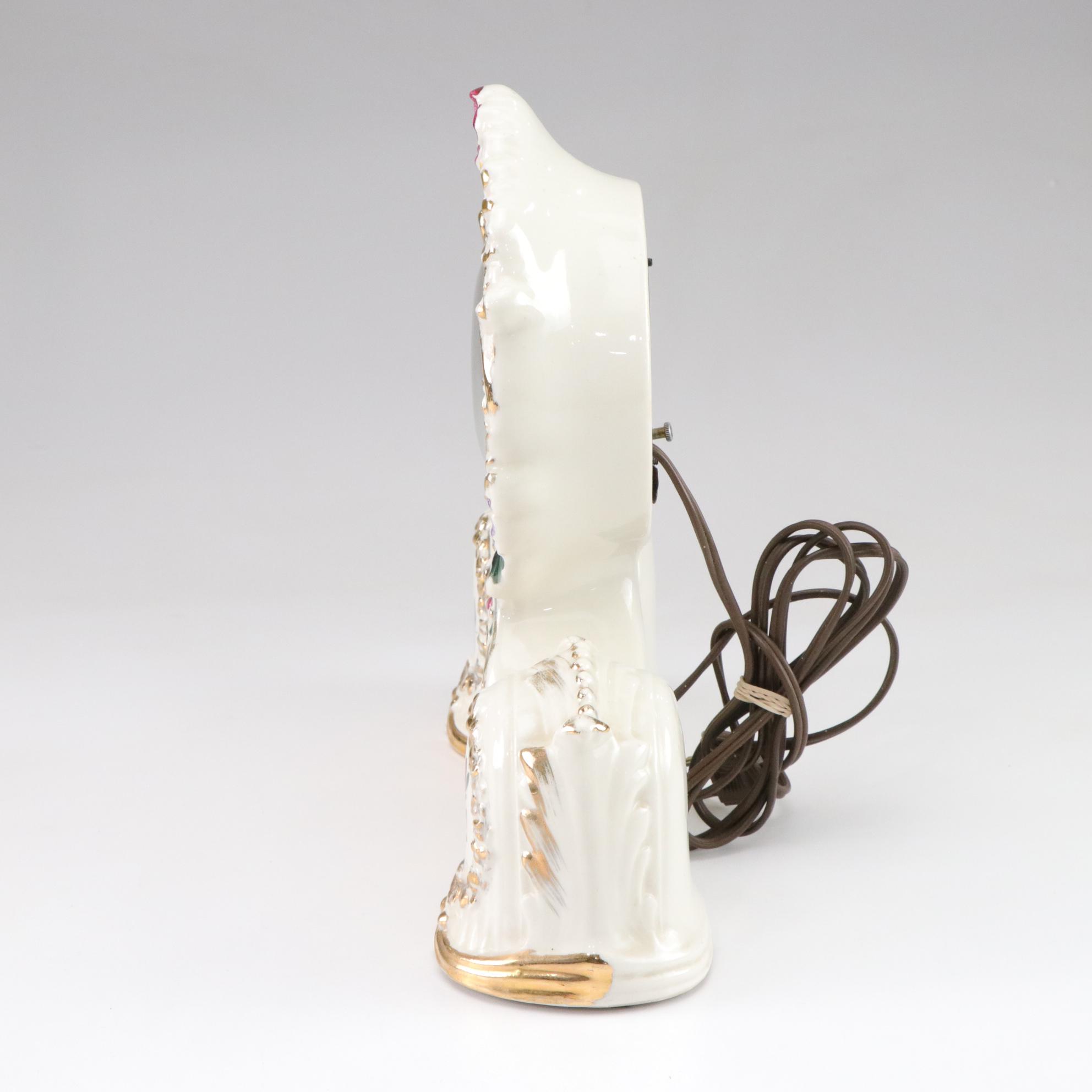 Sessions Electric Mantel Clock with Ceramic Case, Mid 20th Century