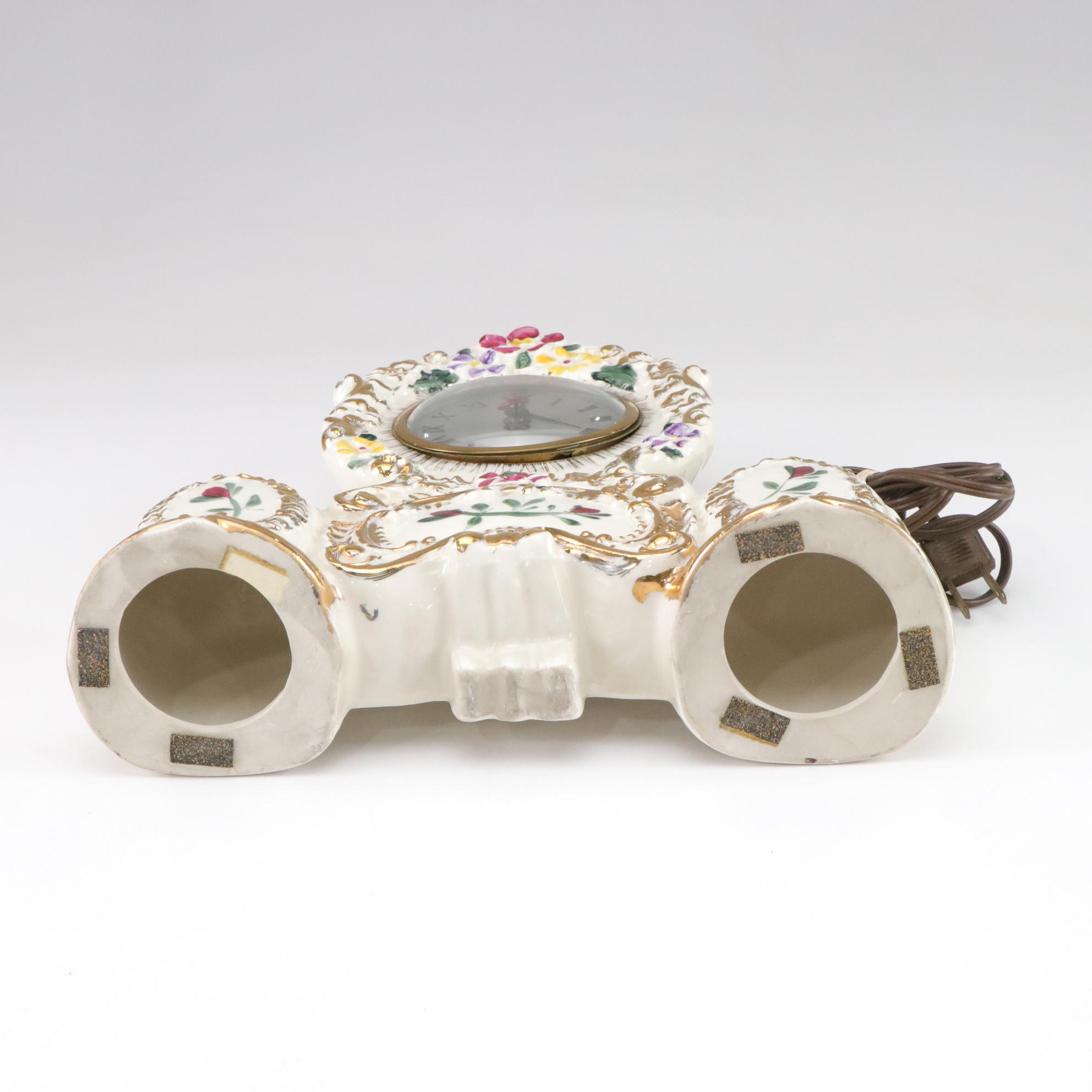 Sessions Electric Mantel Clock with Ceramic Case, Mid 20th Century