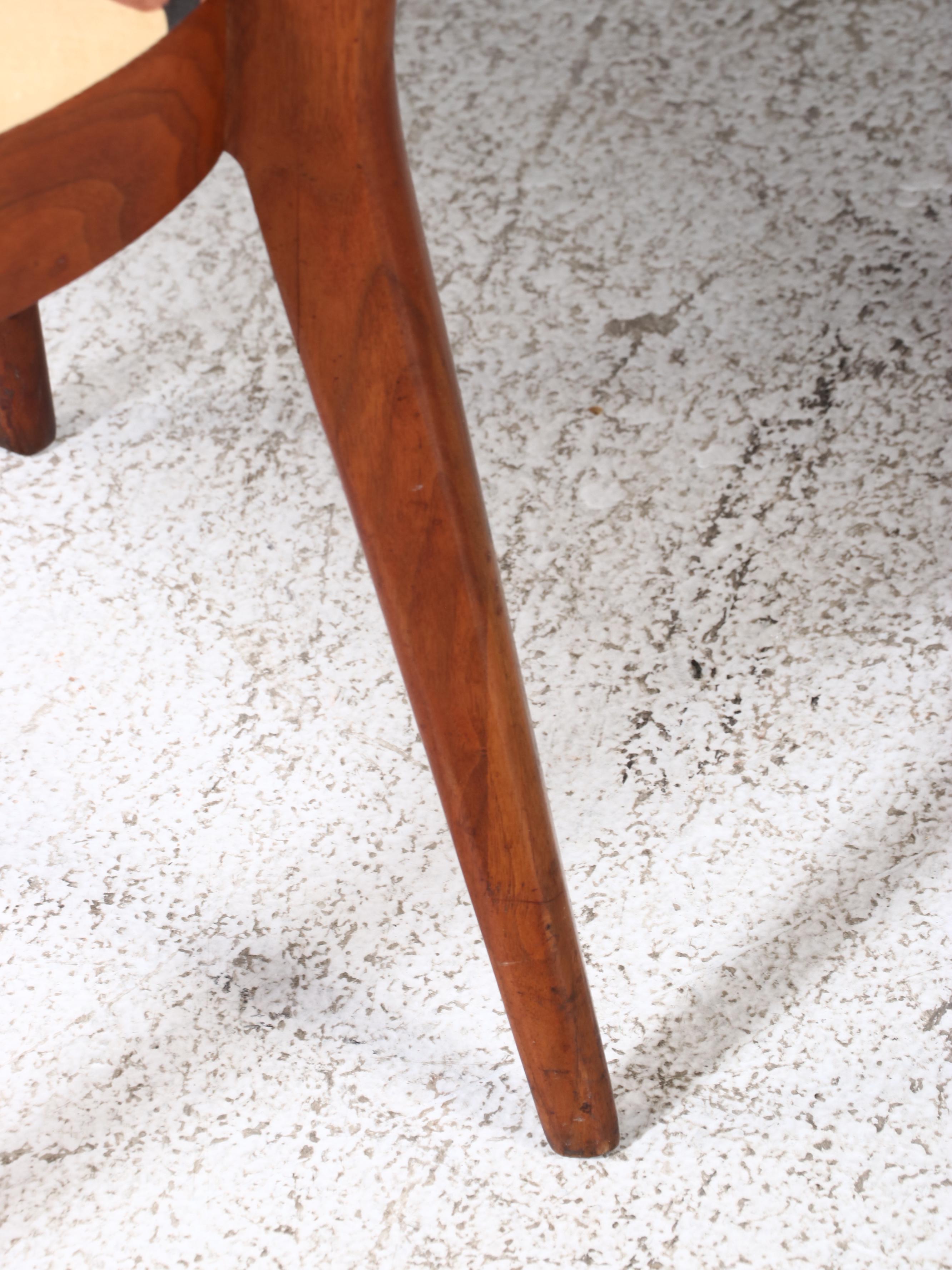 Four Kipp Stewart for Drexel "Declaration" Walnut and Rosewood Dining Chairs