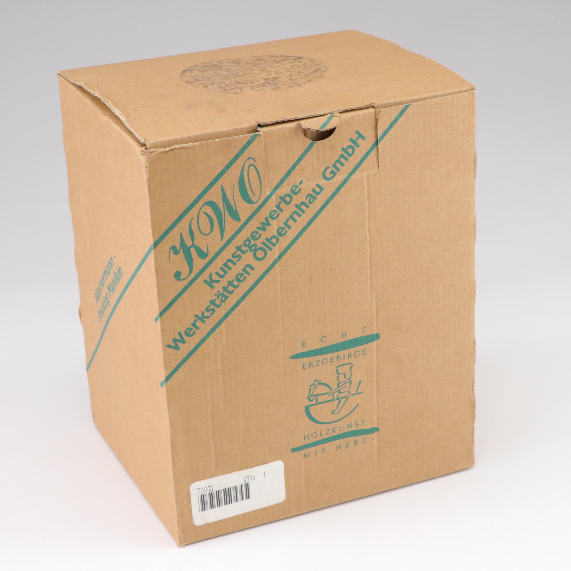 German Erzgebirge Painted Wood "Smoking Man" Figurine