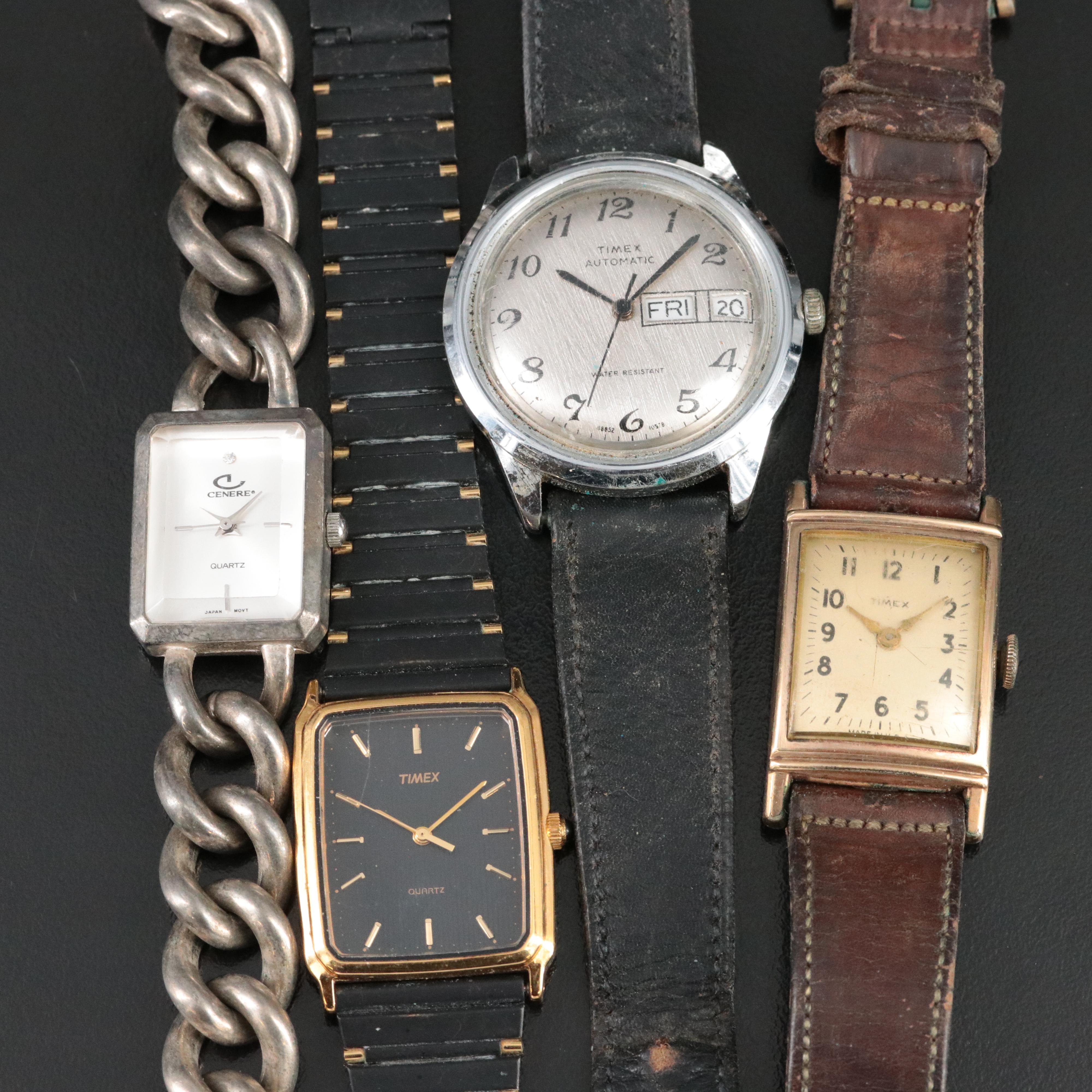 Lot of Vintage Timex & Cenere Watches