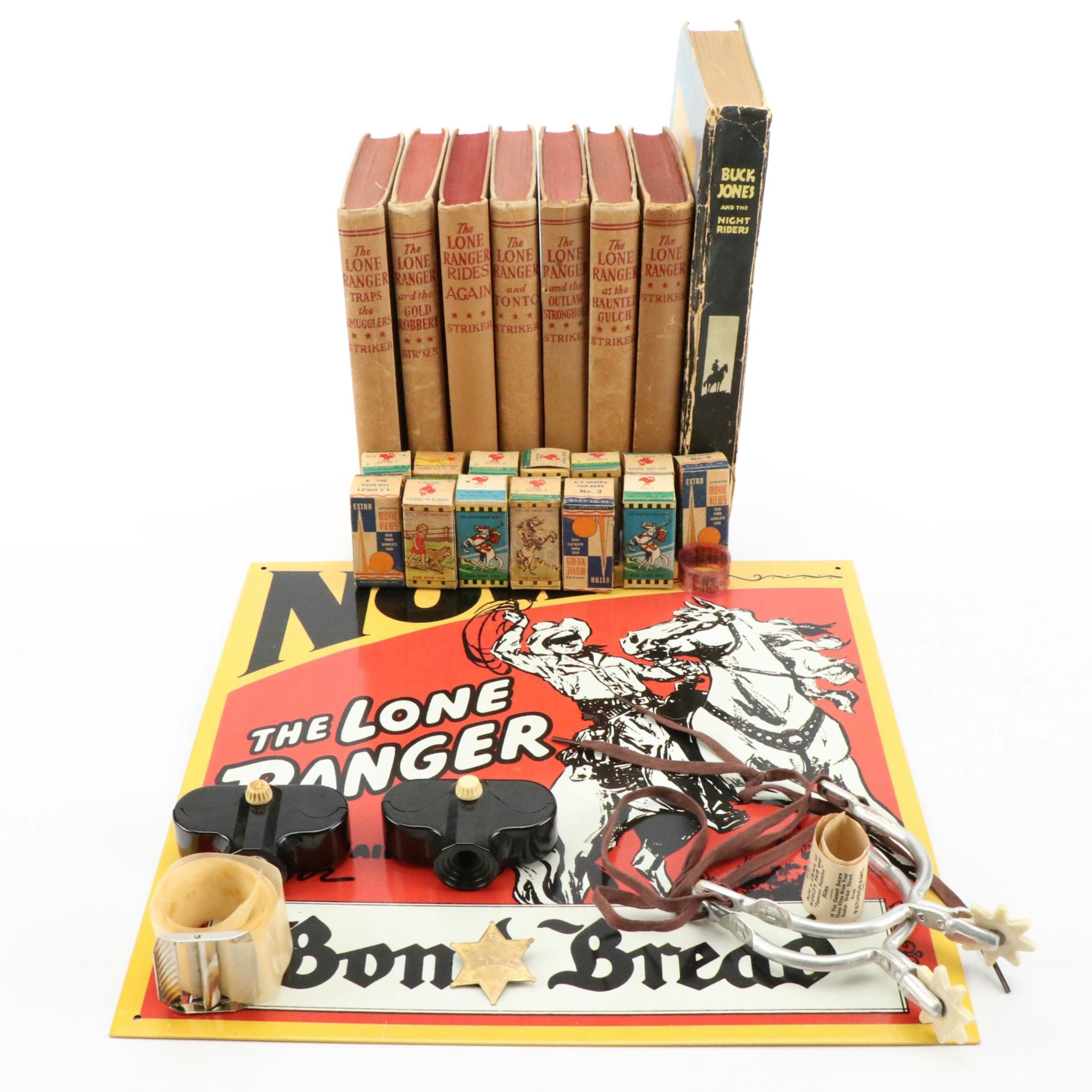 "The Lone Ranger" Pathegrams Cine Viewer and Film Strips, Books, Sign and More