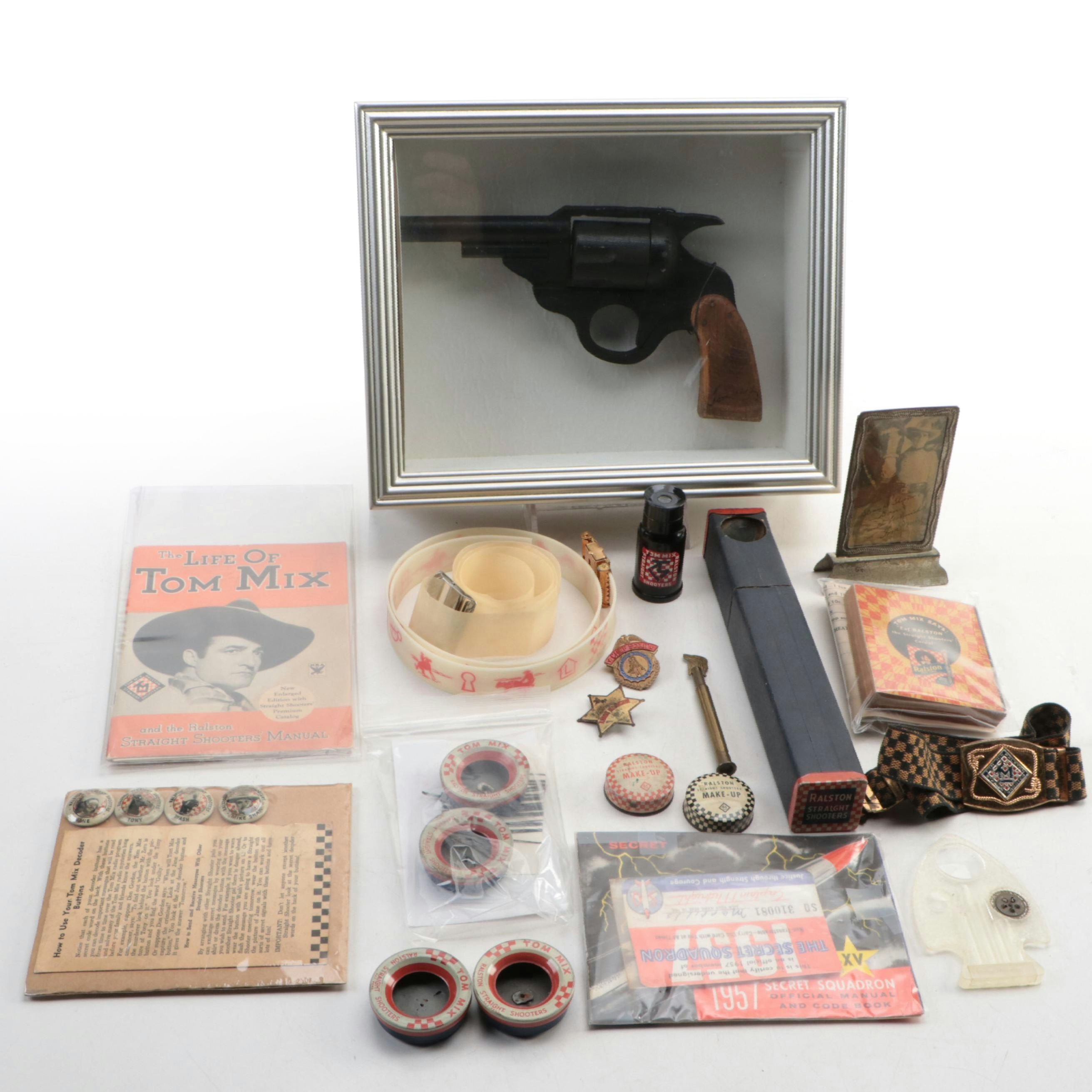 "The Life of Tom Mix" and Ralston TV Ephemera, Revolver, Novelty Badges and More