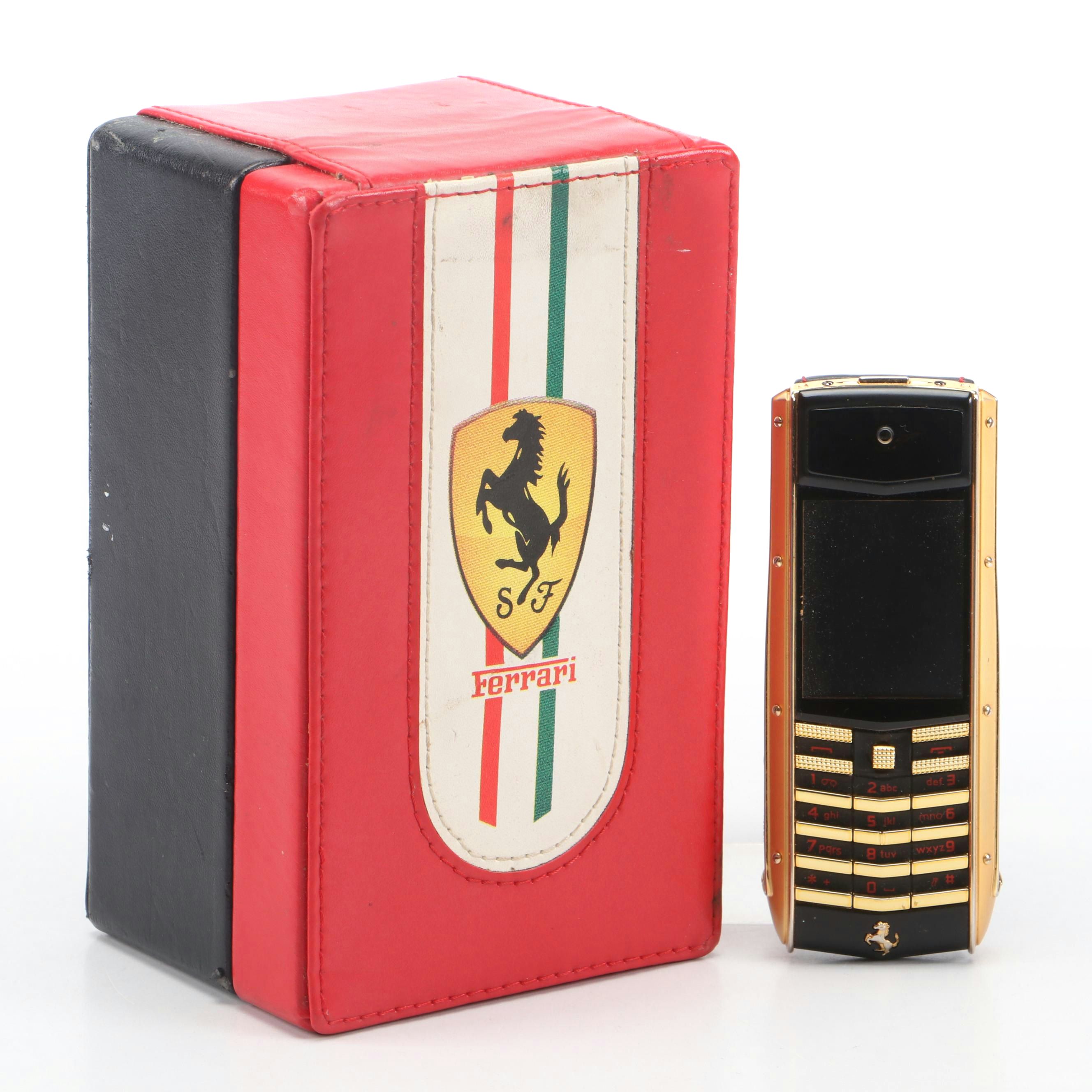 Ferrari Limited Edition Vertu Cell Phone with Leather Case
