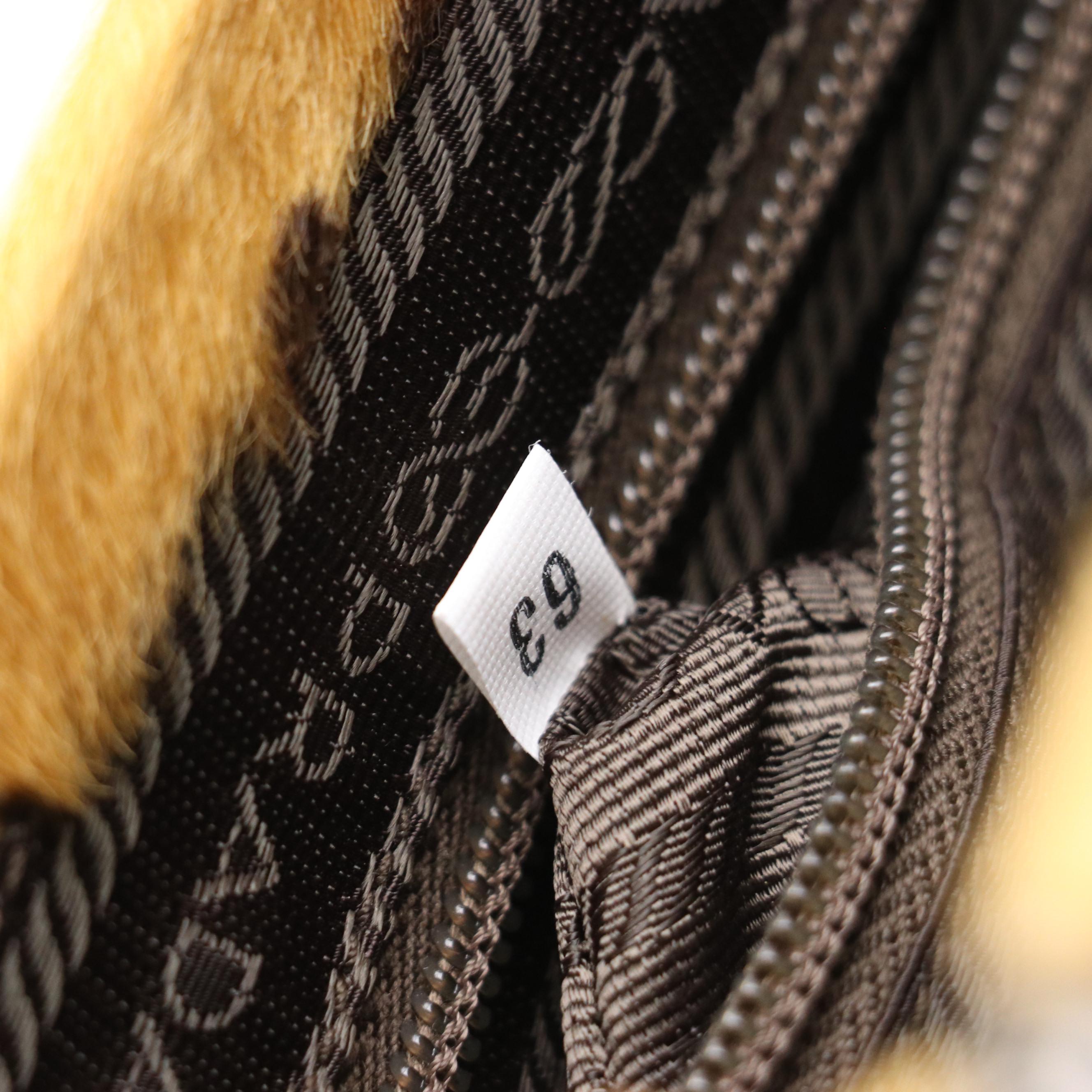 Prada Leopard Print Calf Hair Framed Top Handle Satchel