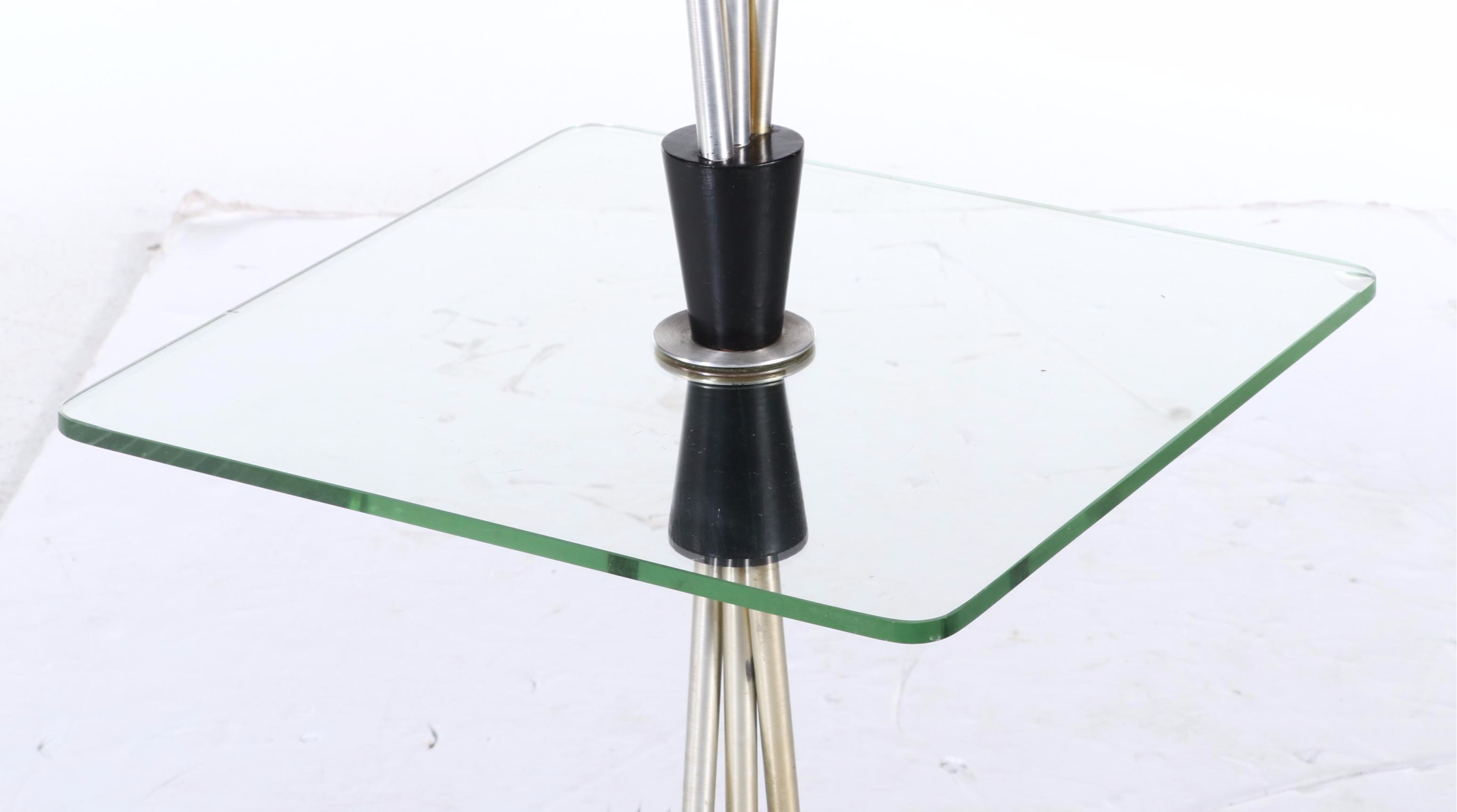 Mid Century Modern Side Table Floor Lamp, Manner of Gerald Thurston