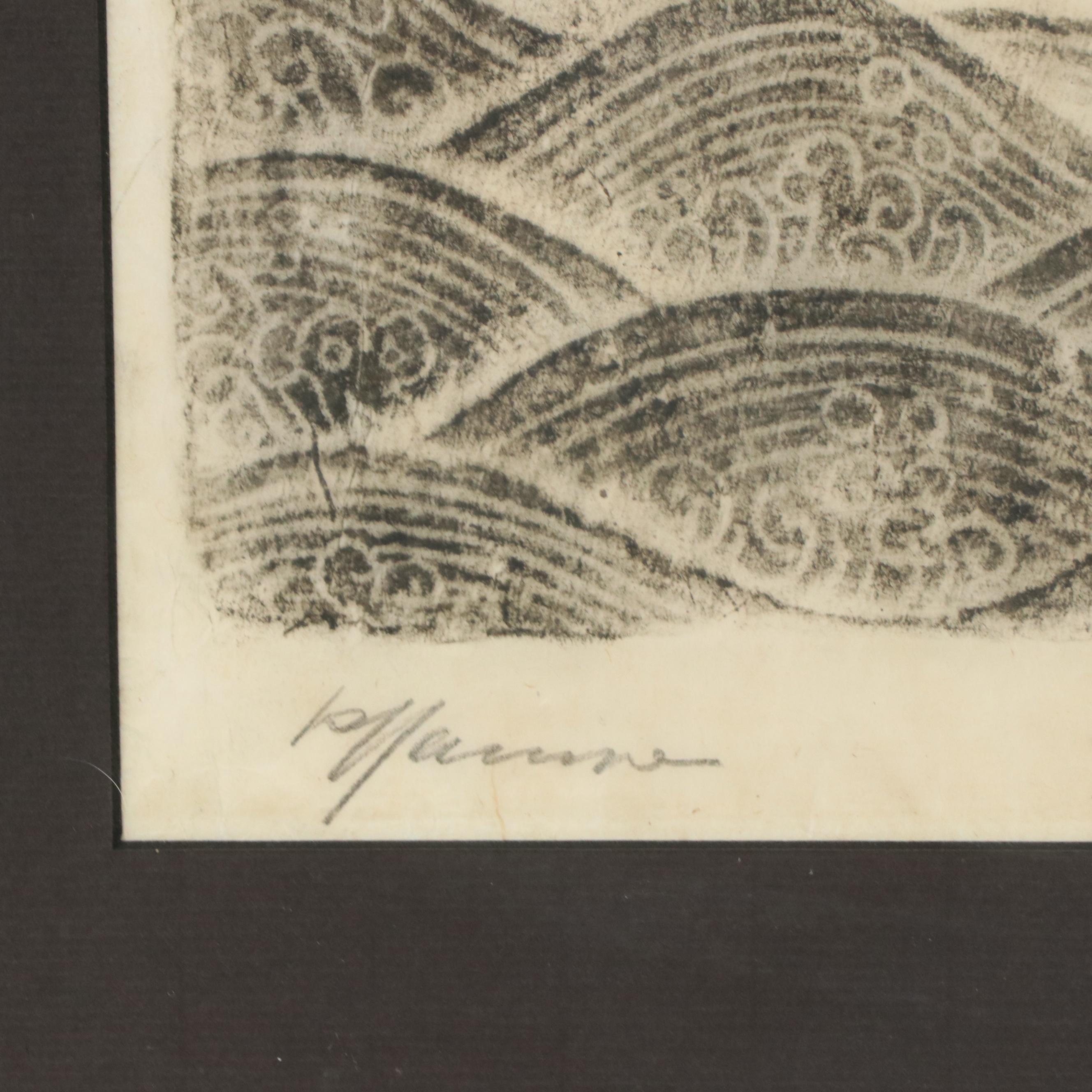 Thai Rubbing from the West Wall of the Temple of Wat Po, Bangkok