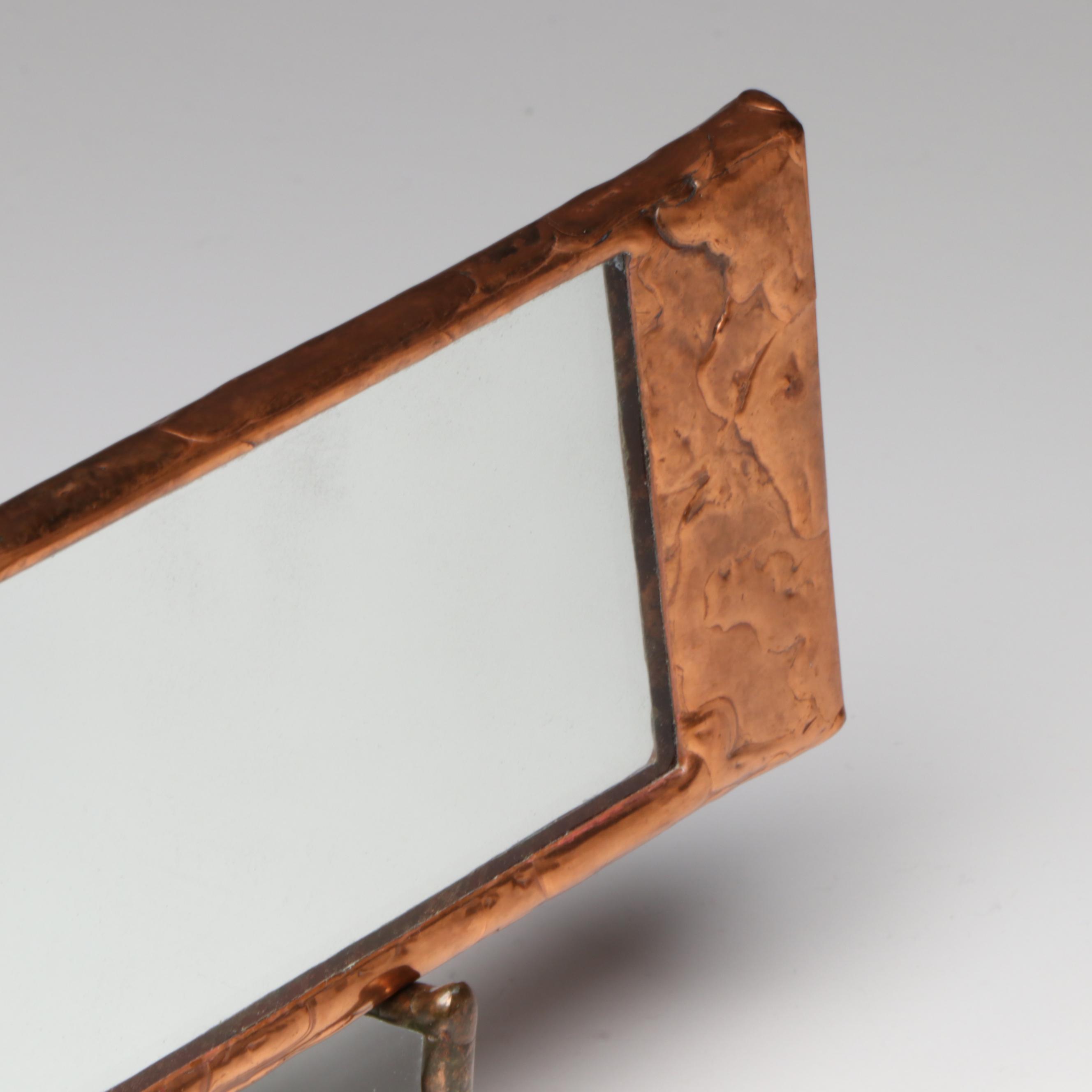 Artisan Made Copper and Stained Glass Kaleidoscope on Stand