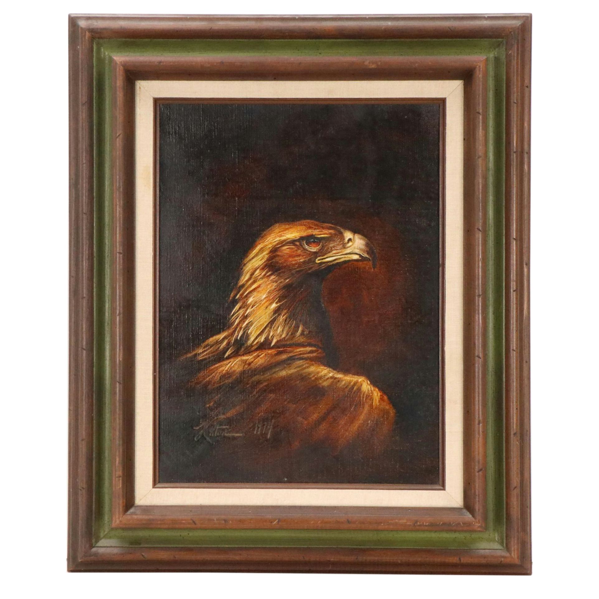 Martin Katon Oil Painting "Study of the Golden Eagle," 1974