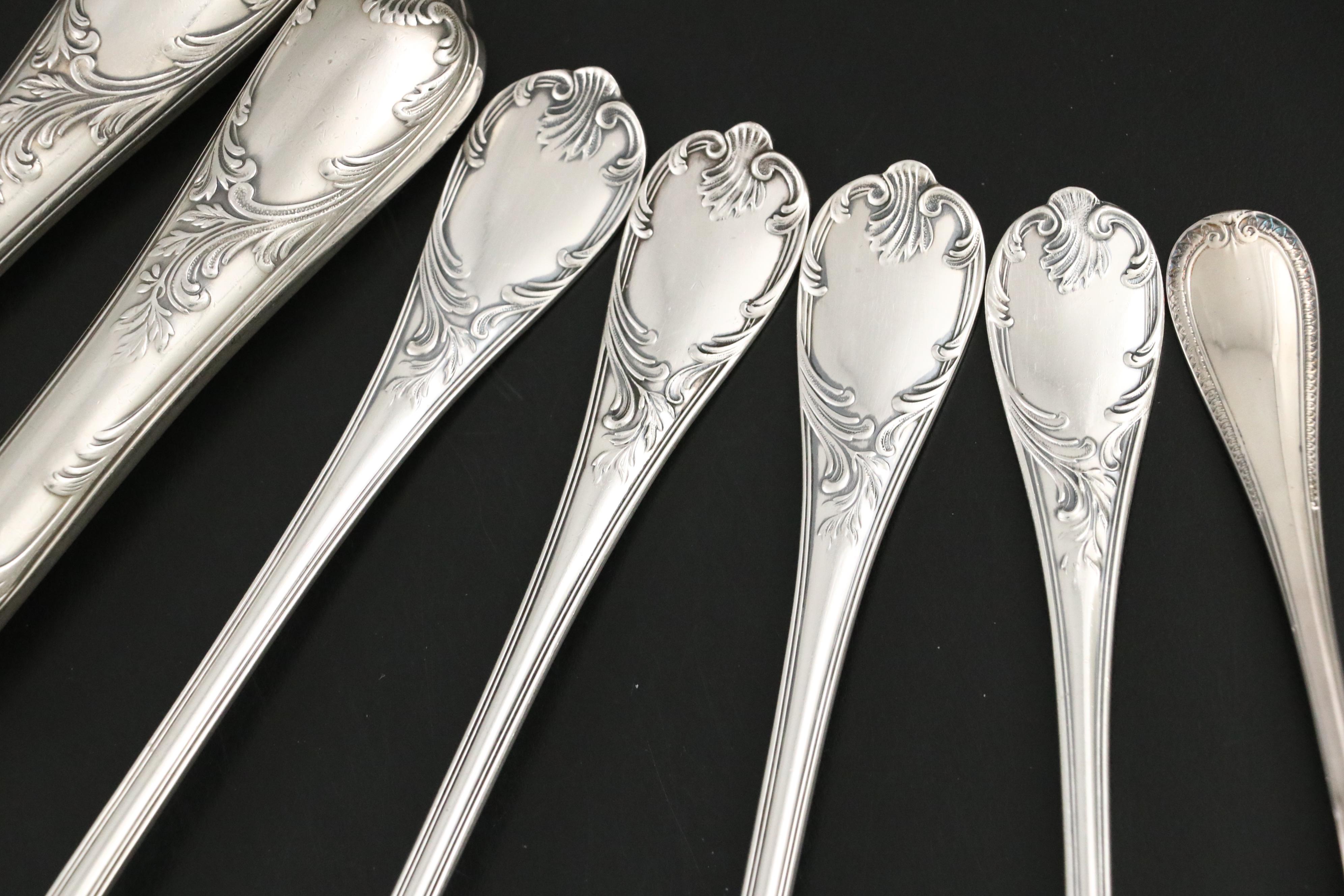 Christofle "Marly" and Other Silver Plate Flatware with Storage Chest
