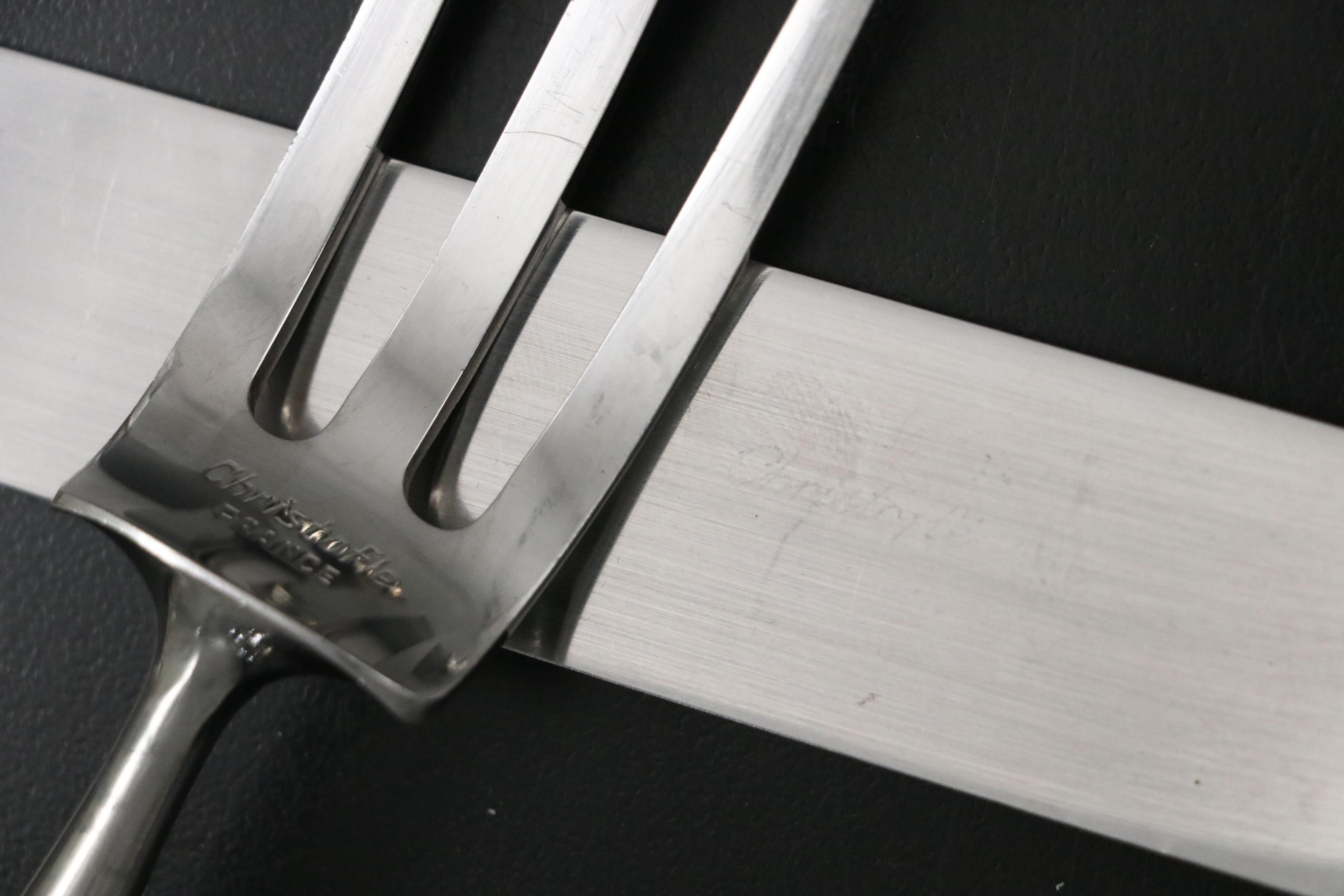 Christofle "Marly" and Other Silver Plate Flatware with Storage Chest