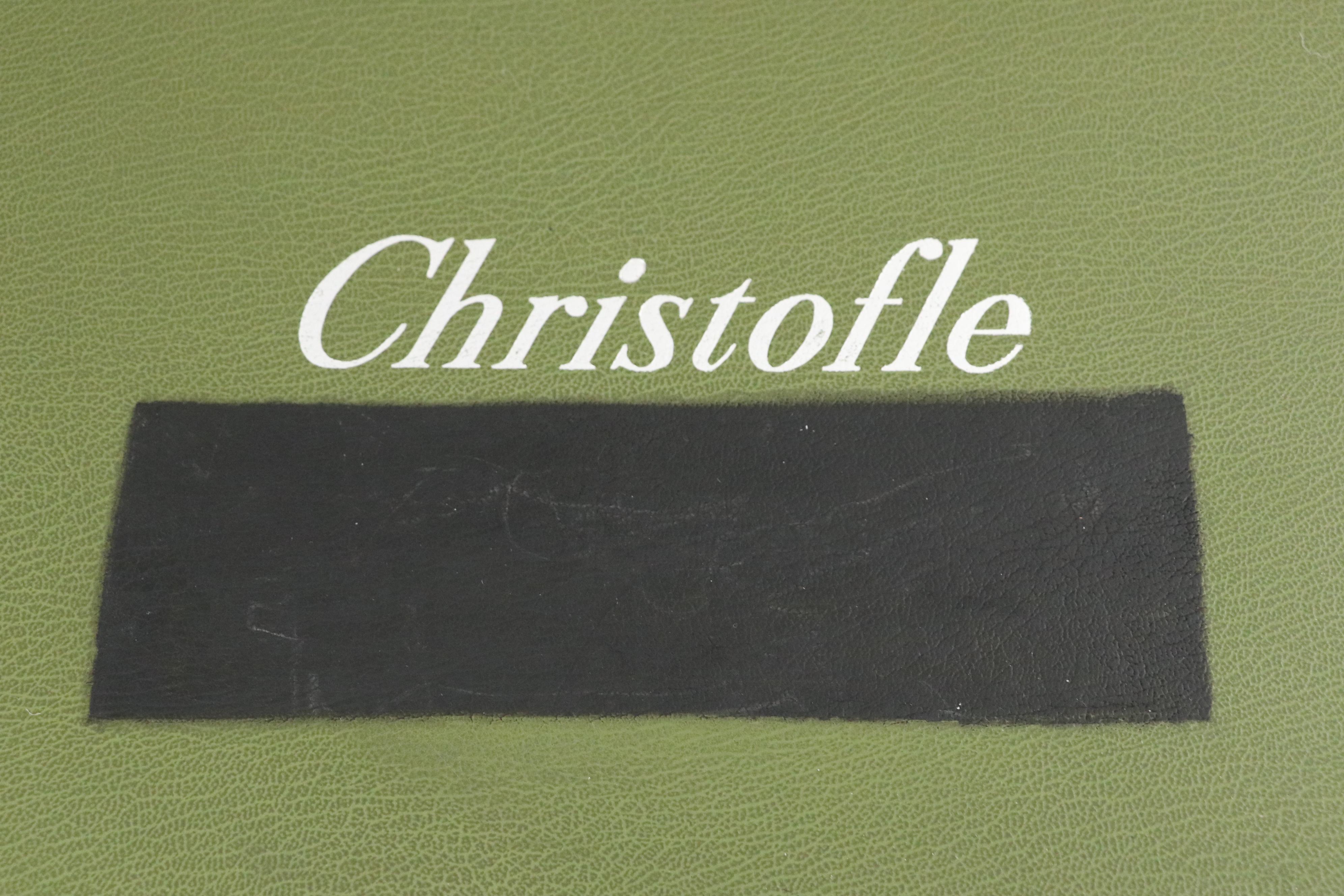 Christofle "Marly" and Other Silver Plate Flatware with Storage Chest