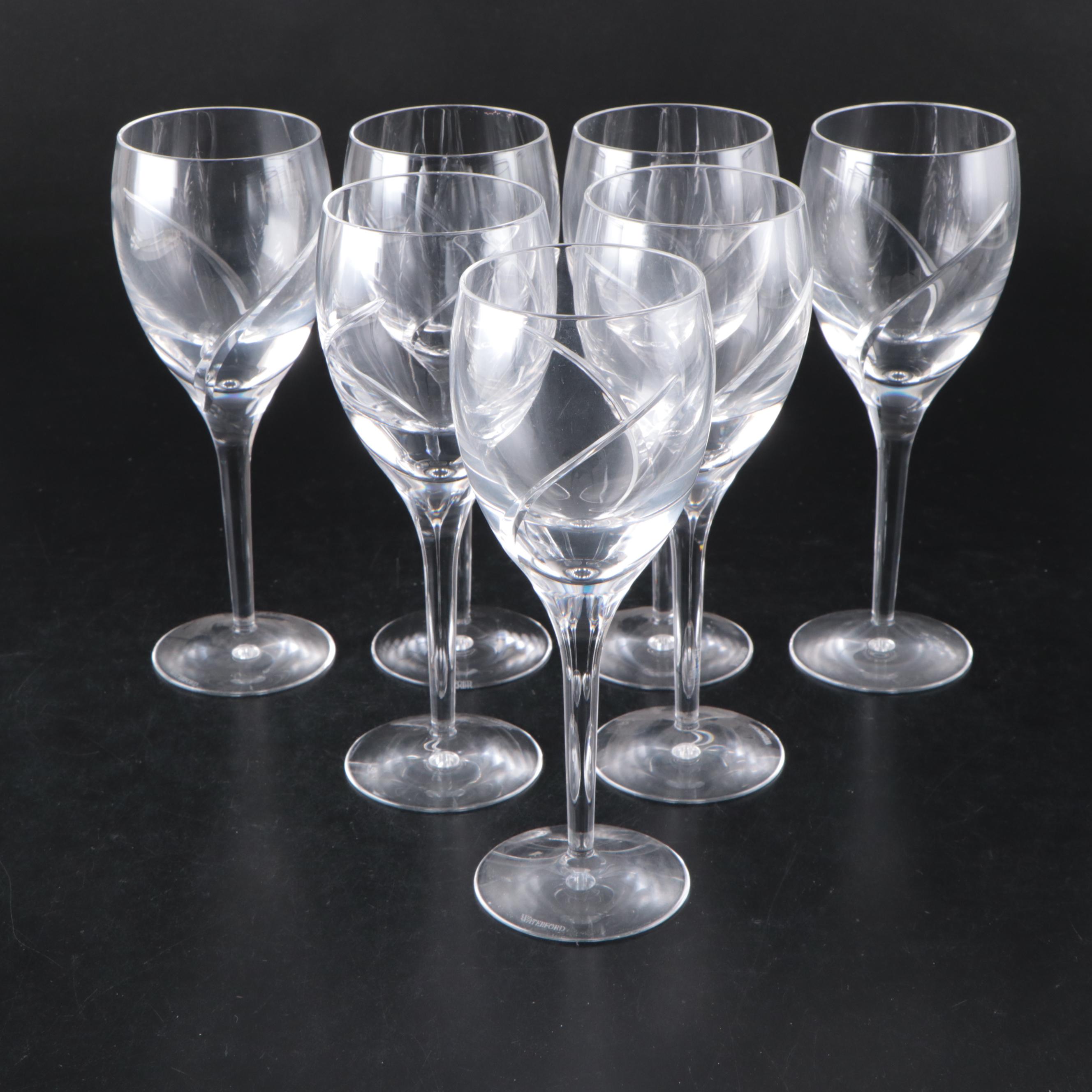 Waterford "Siren" Crystal White Wine Glasses