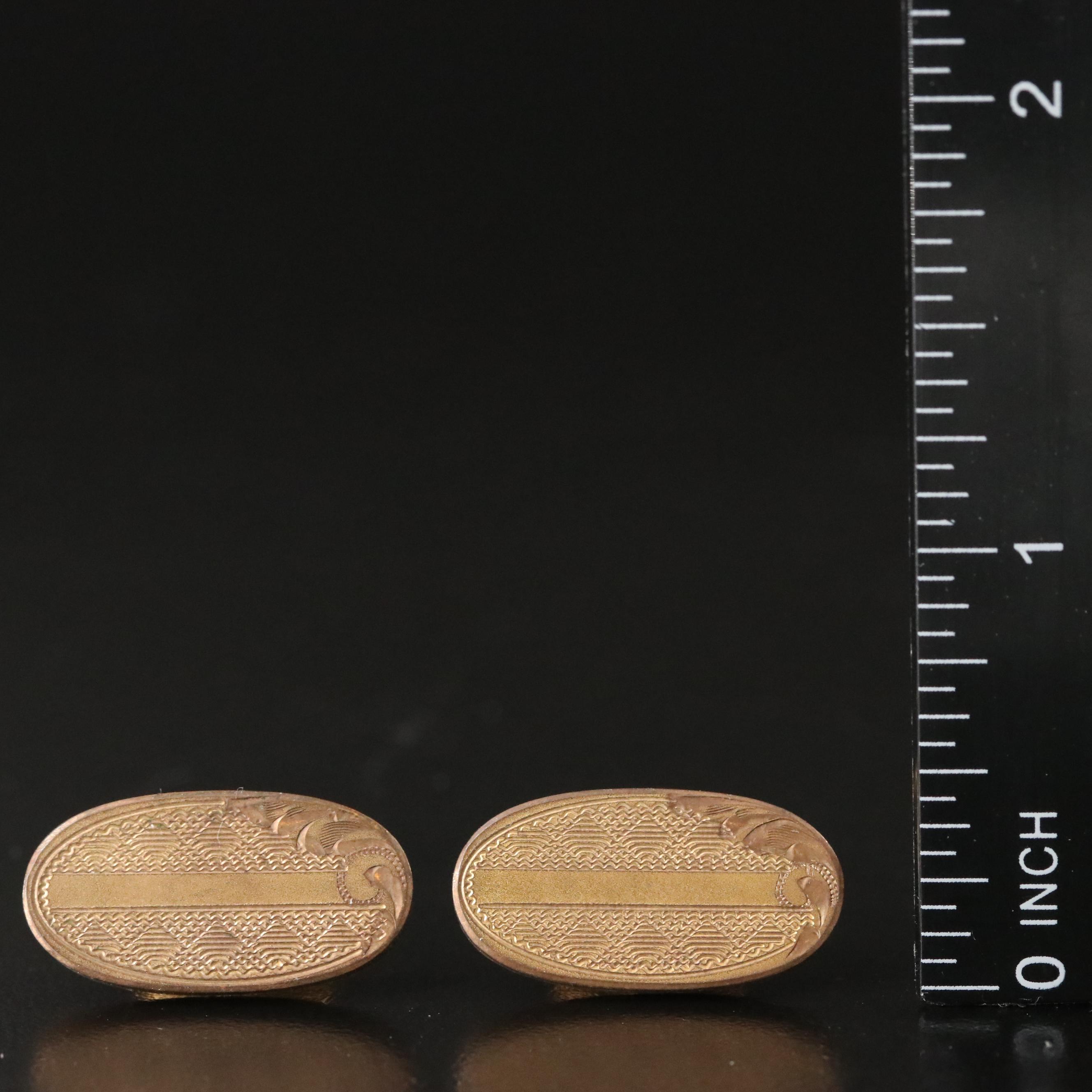 Antique Cufflinks, Shirt Stud and Hickok Sterling Buckle