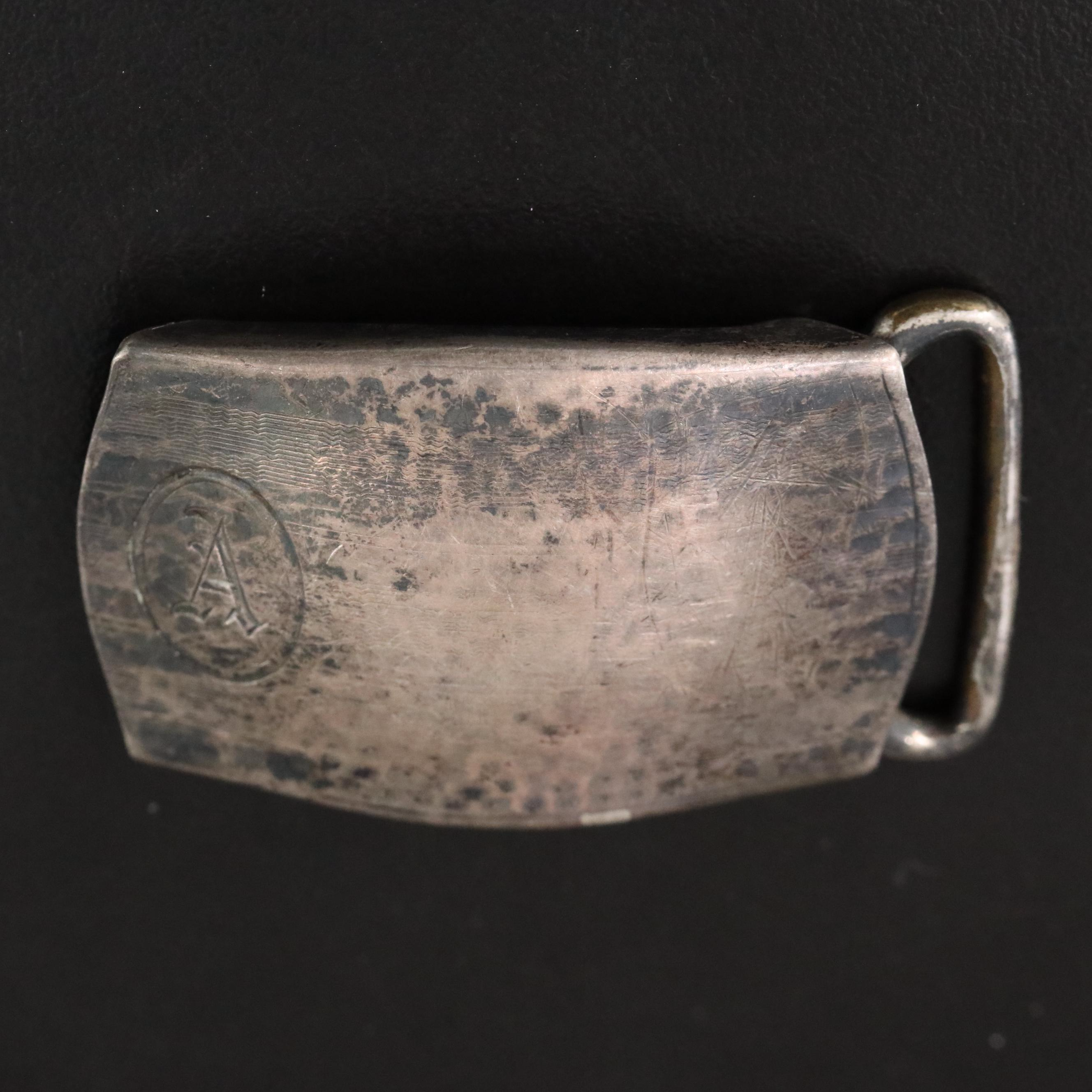 Antique Cufflinks, Shirt Stud and Hickok Sterling Buckle