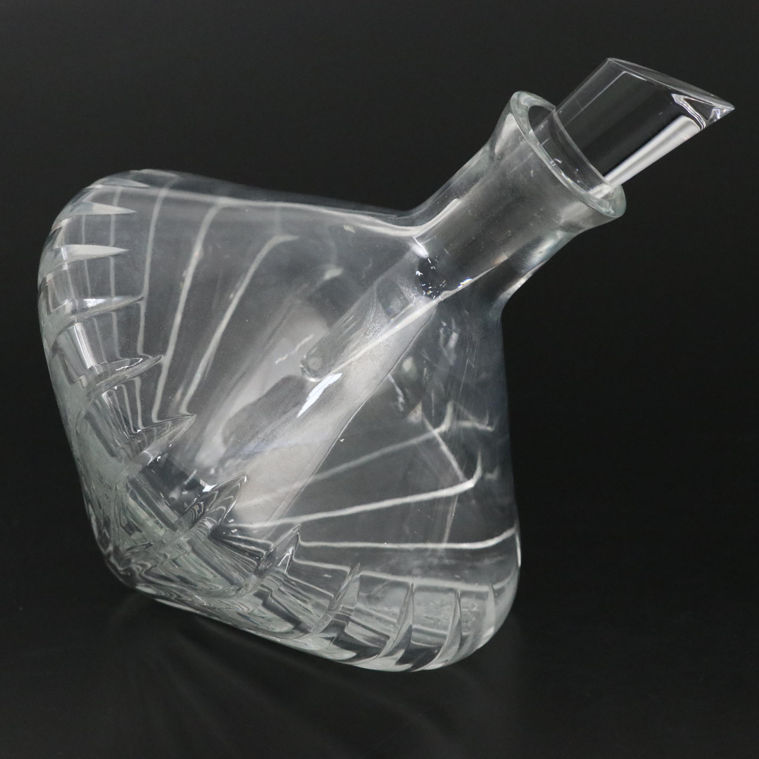 Waterford Crystal "Lismore" and Other Tilting Decanter