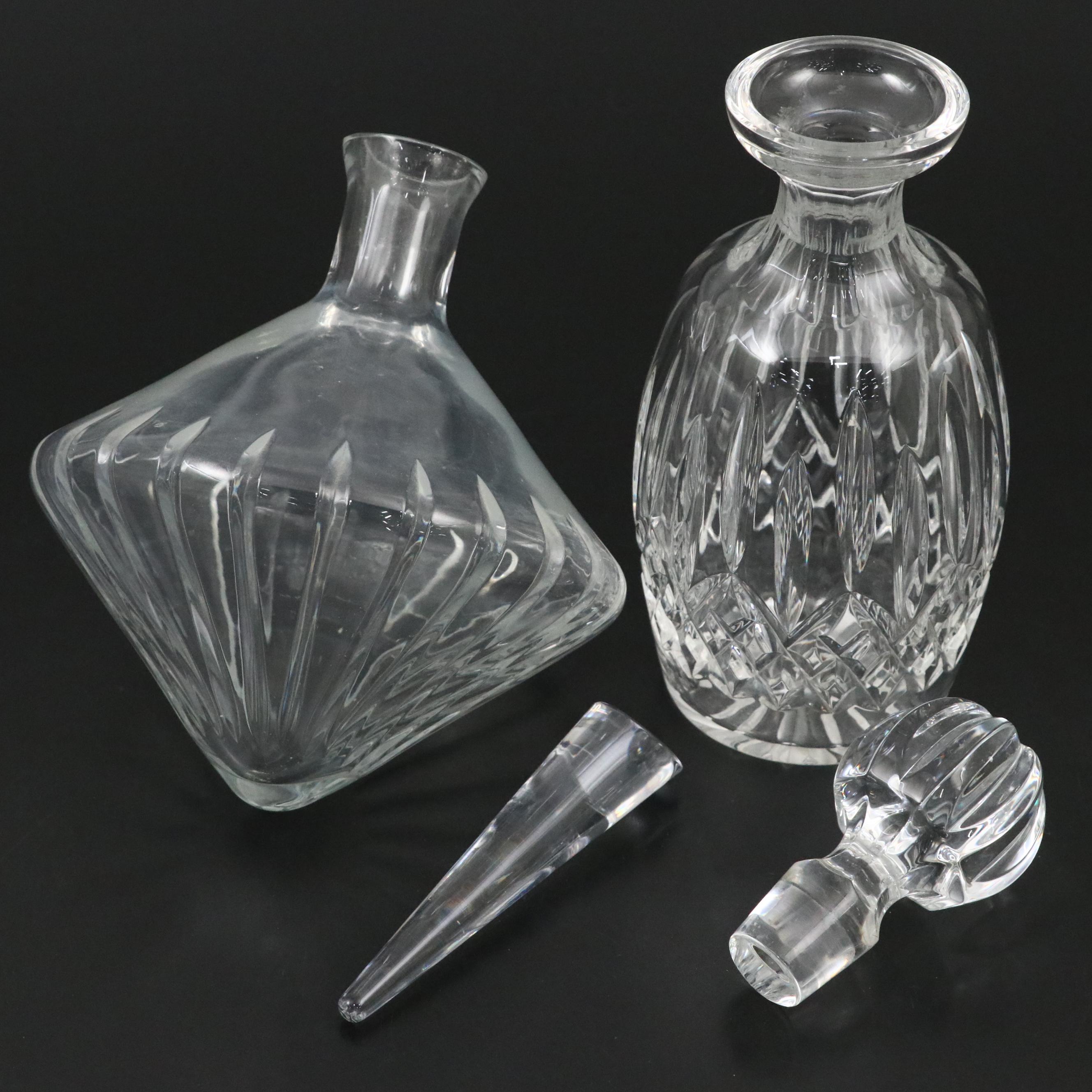 Waterford Crystal "Lismore" and Other Tilting Decanter