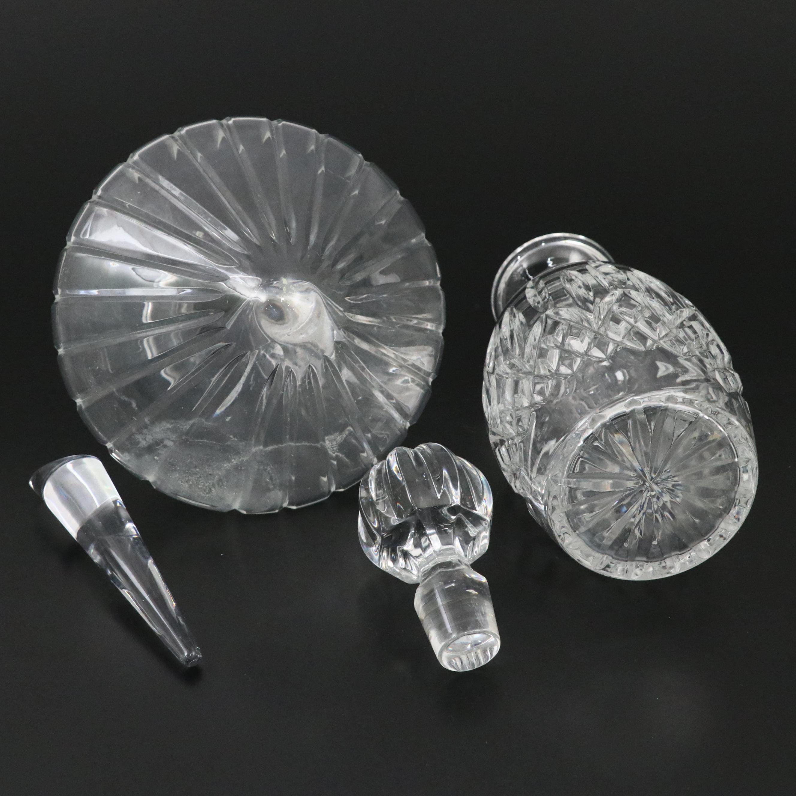 Waterford Crystal "Lismore" and Other Tilting Decanter