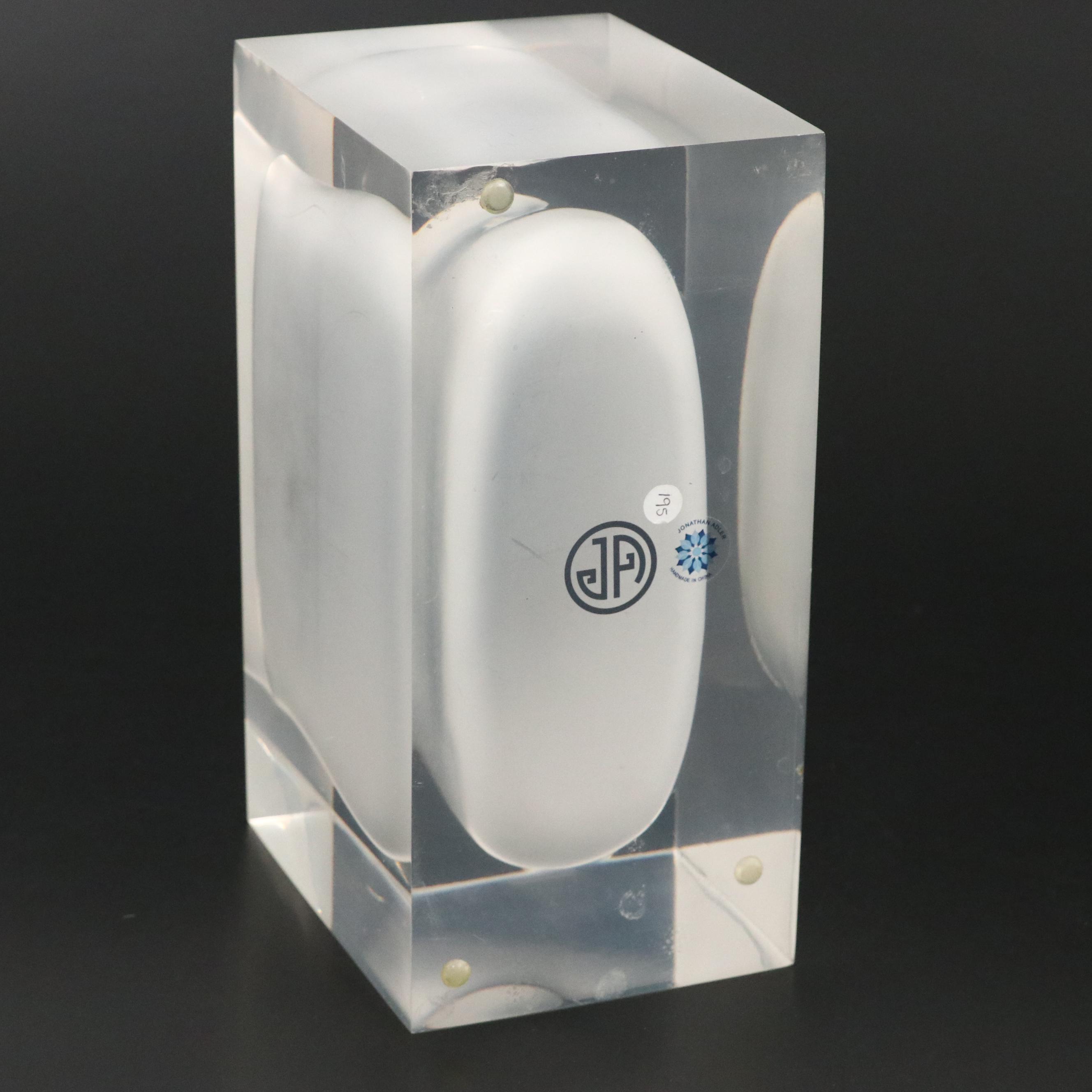 Jonathan Adler Modernist Style Acrylic Vase