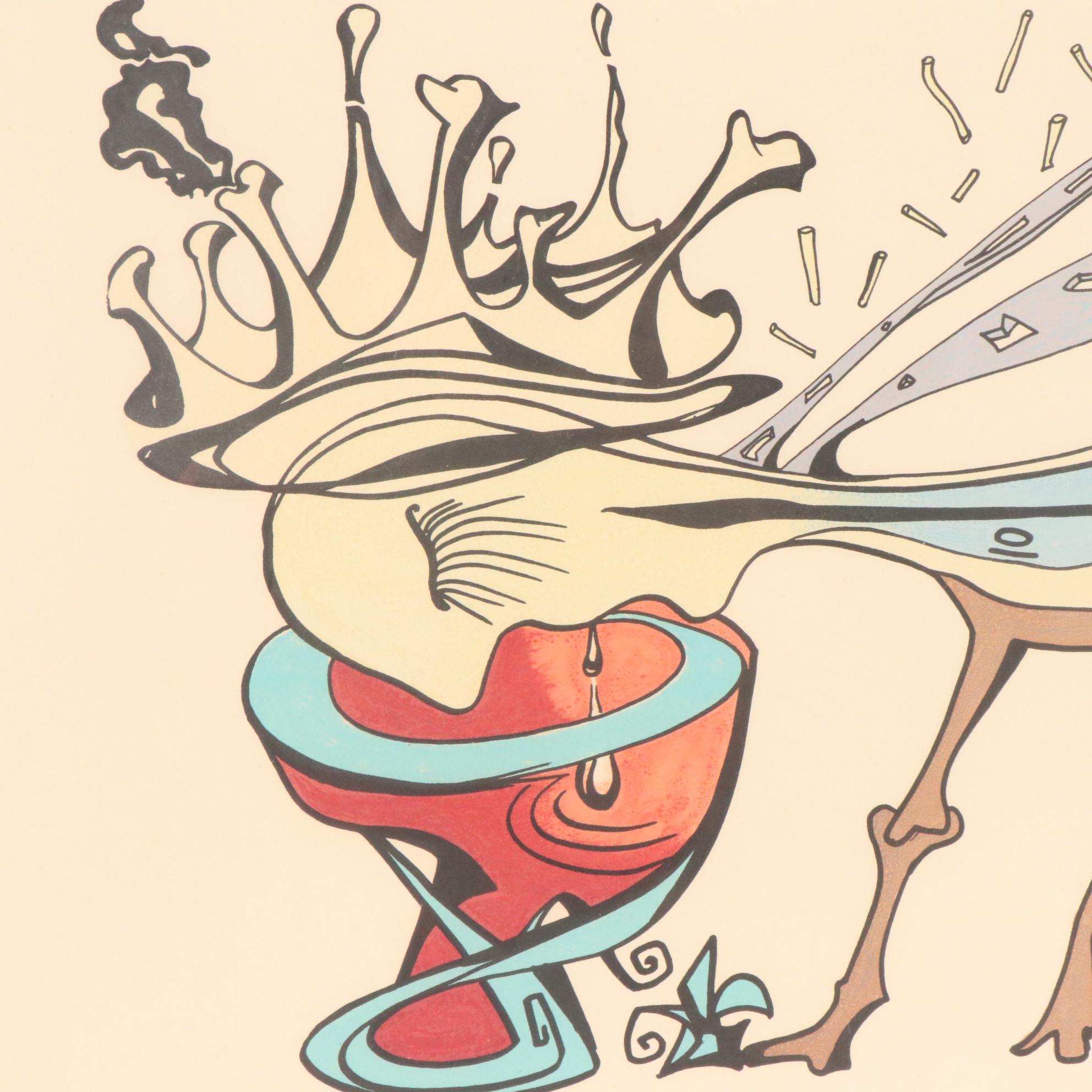 Salvador Dalí Color Lithograph "Royal Insect," 1974