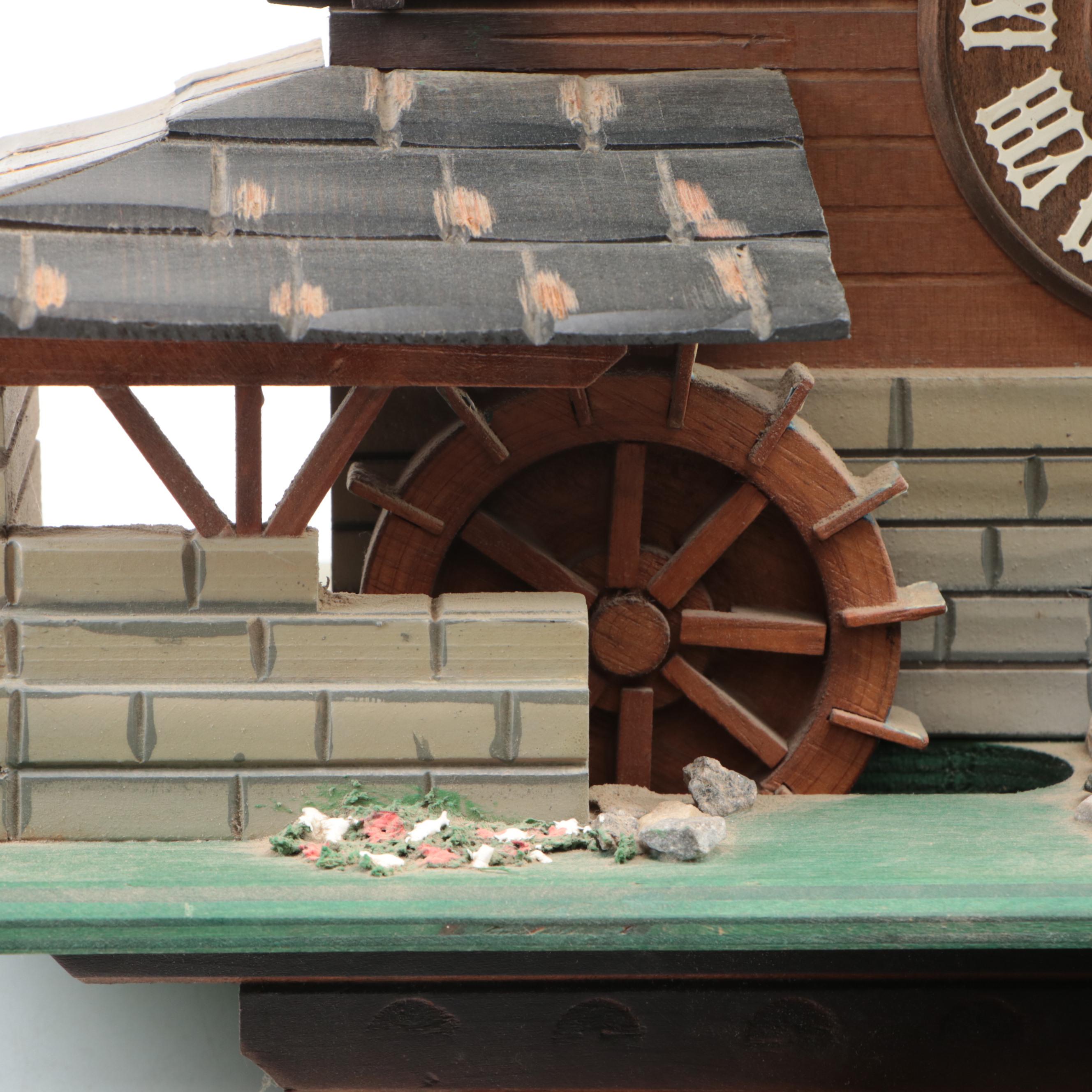 German Black Forest Chalet Style Wood Cuckoo Clock