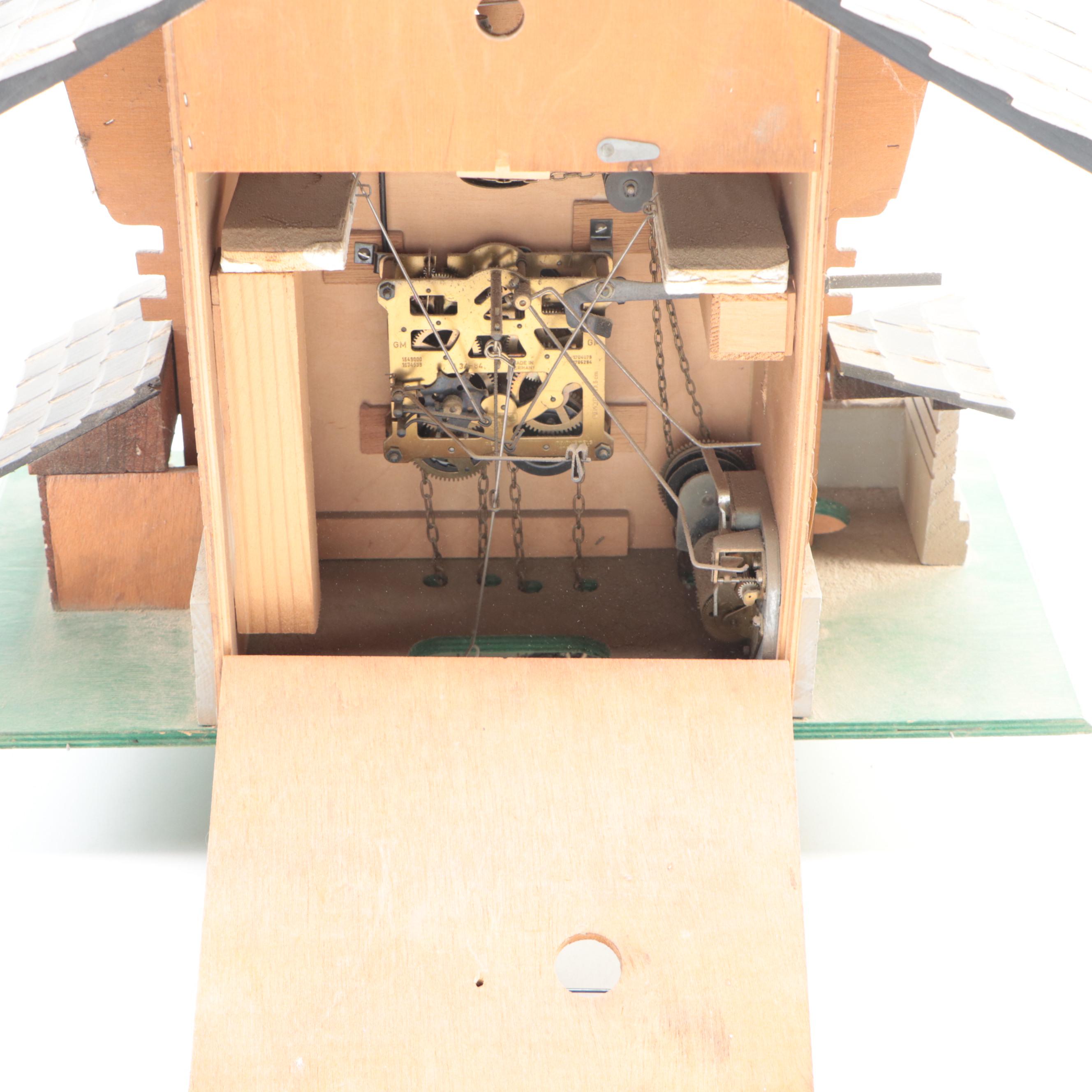 German Black Forest Chalet Style Wood Cuckoo Clock