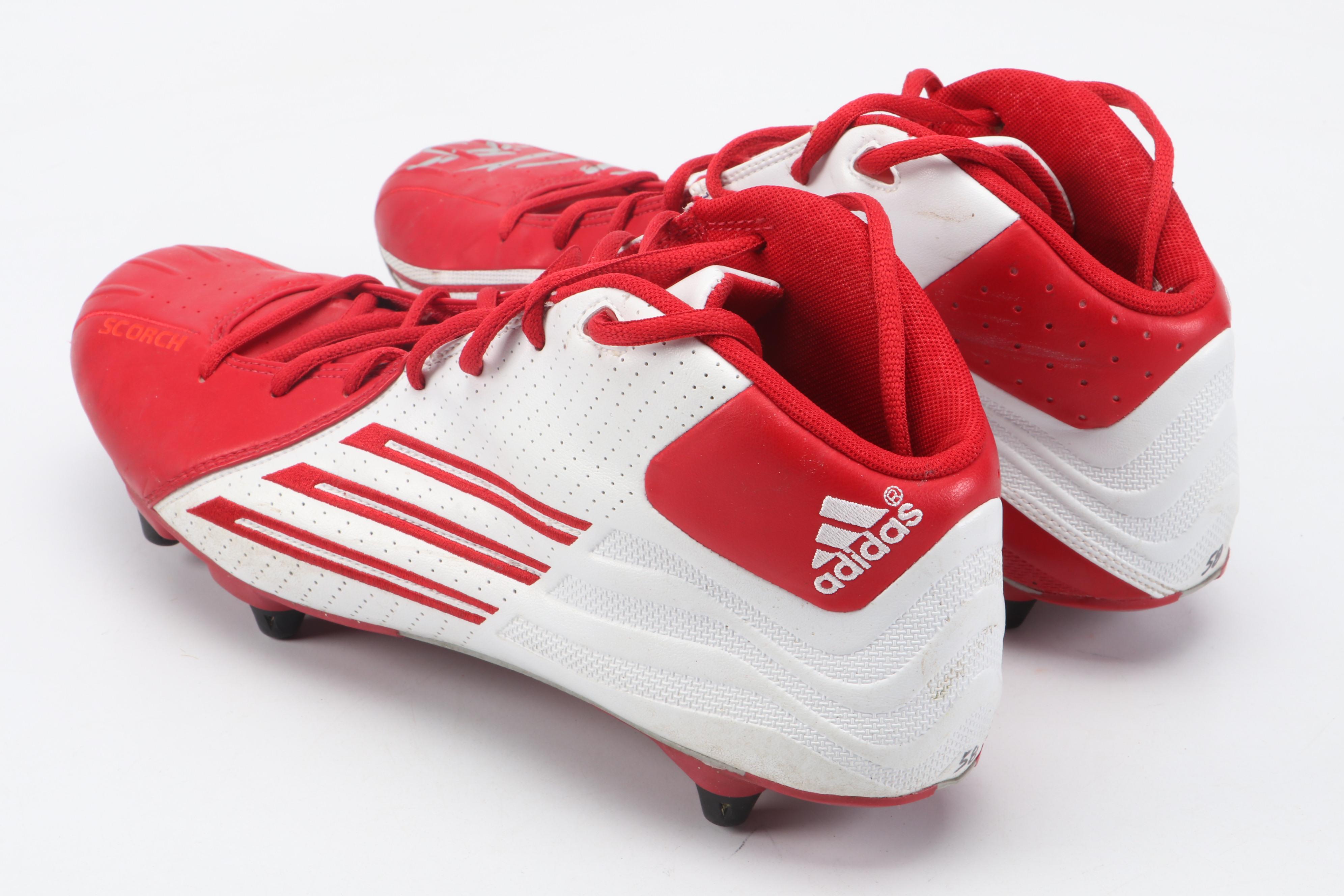 Marcus Vick Signed Elvis Dumervil Game Used Adidas Football Cleats