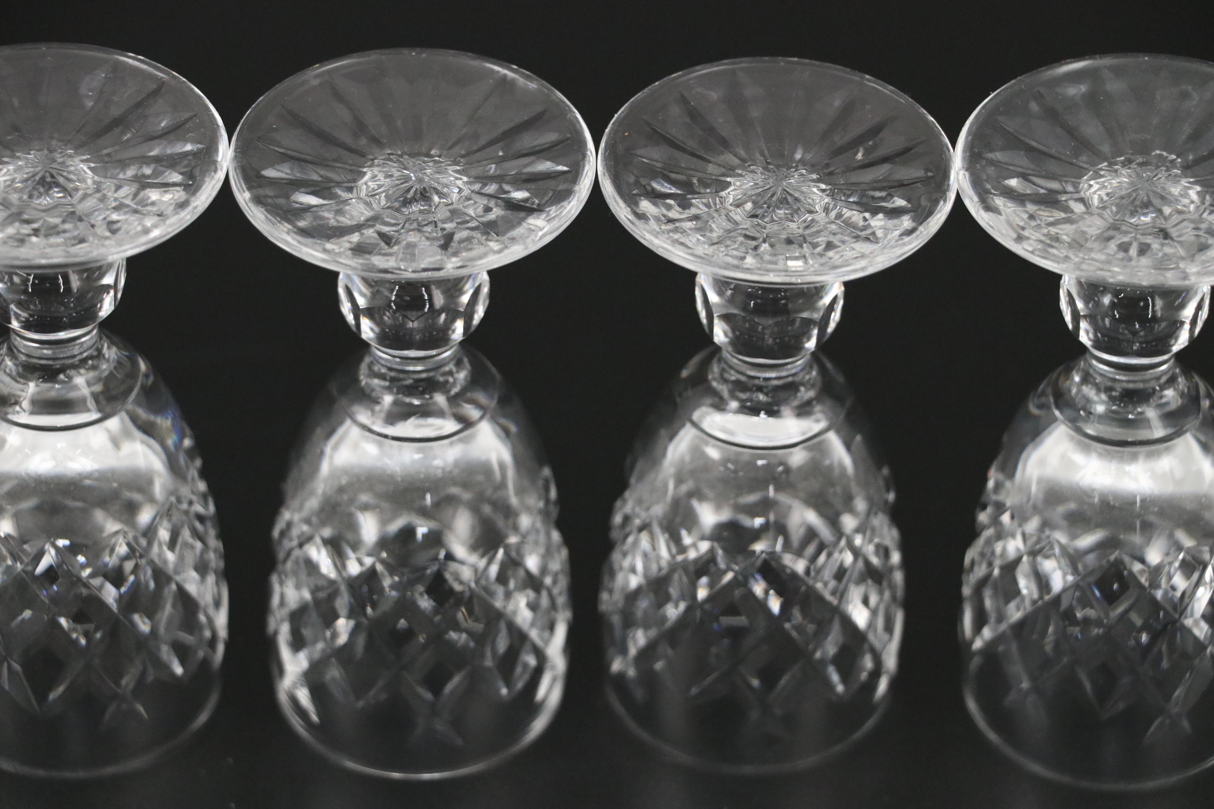 Waterford Crystal "Sherburne" Decanter and "Boyne" Port Wine Glasses
