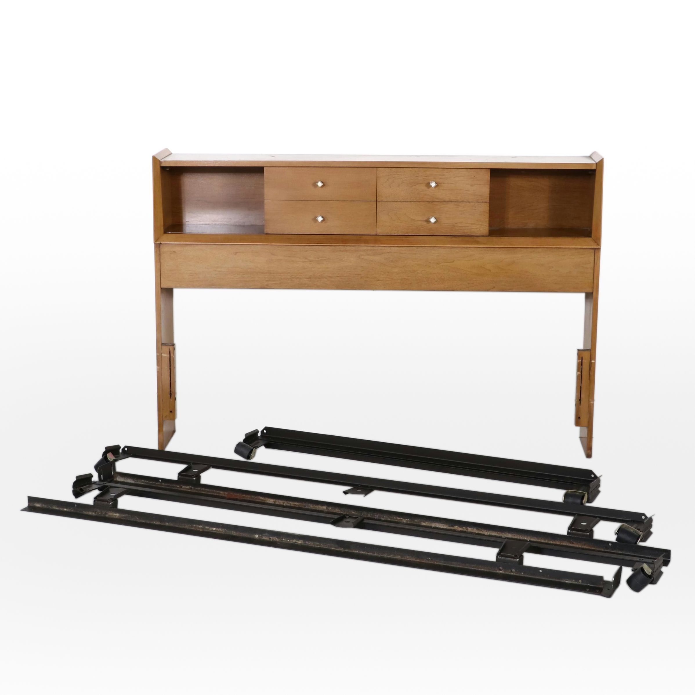 Kent-Coffey "The Auburn" Mid Century Modern Walnut and Pecan Full Size Headboard