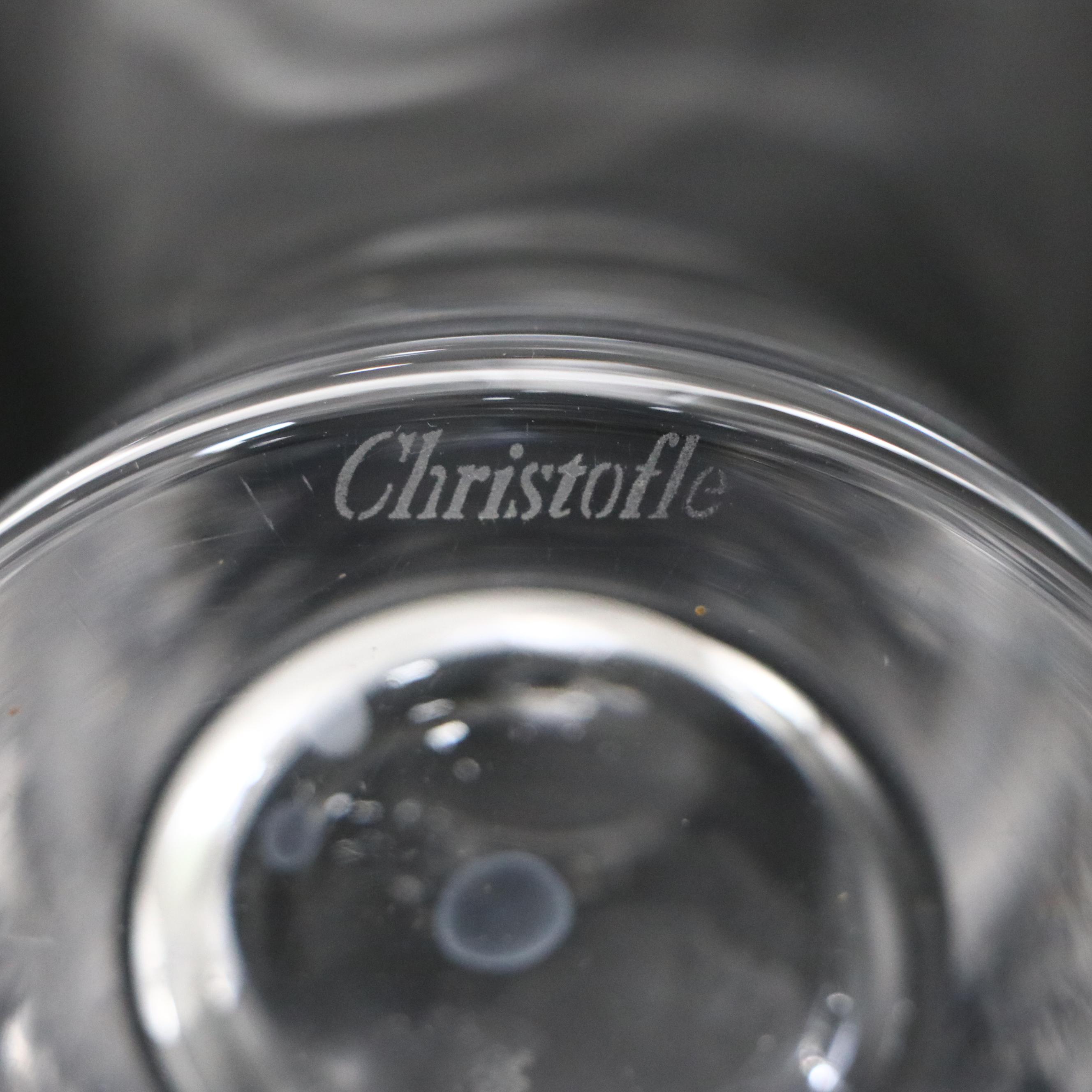 Baccarat Crystal "Harmonie" and "Vega" Glasses with Christofle Decanter