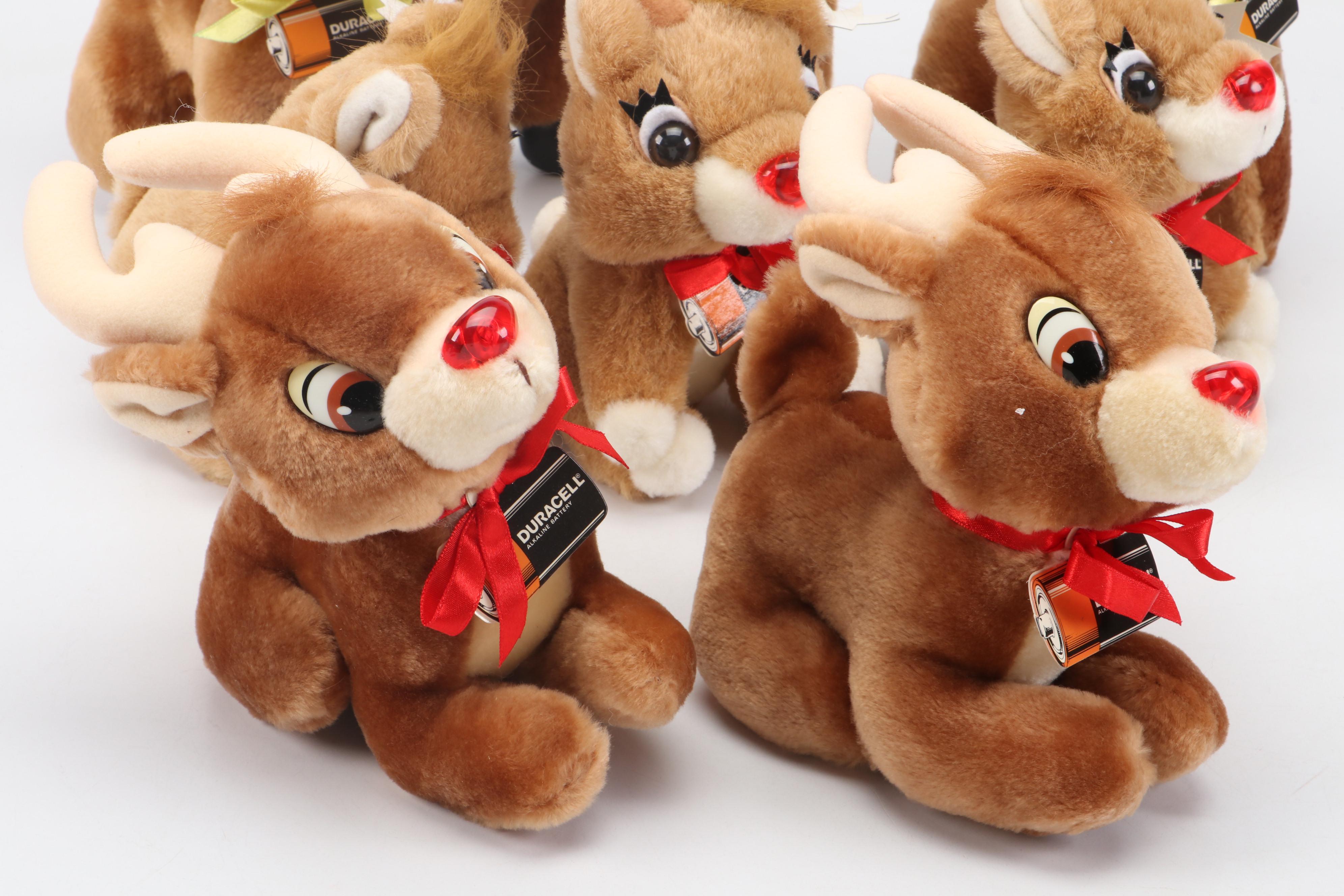 Applause Rudolph Plush Figures with Disney Bambi Plush