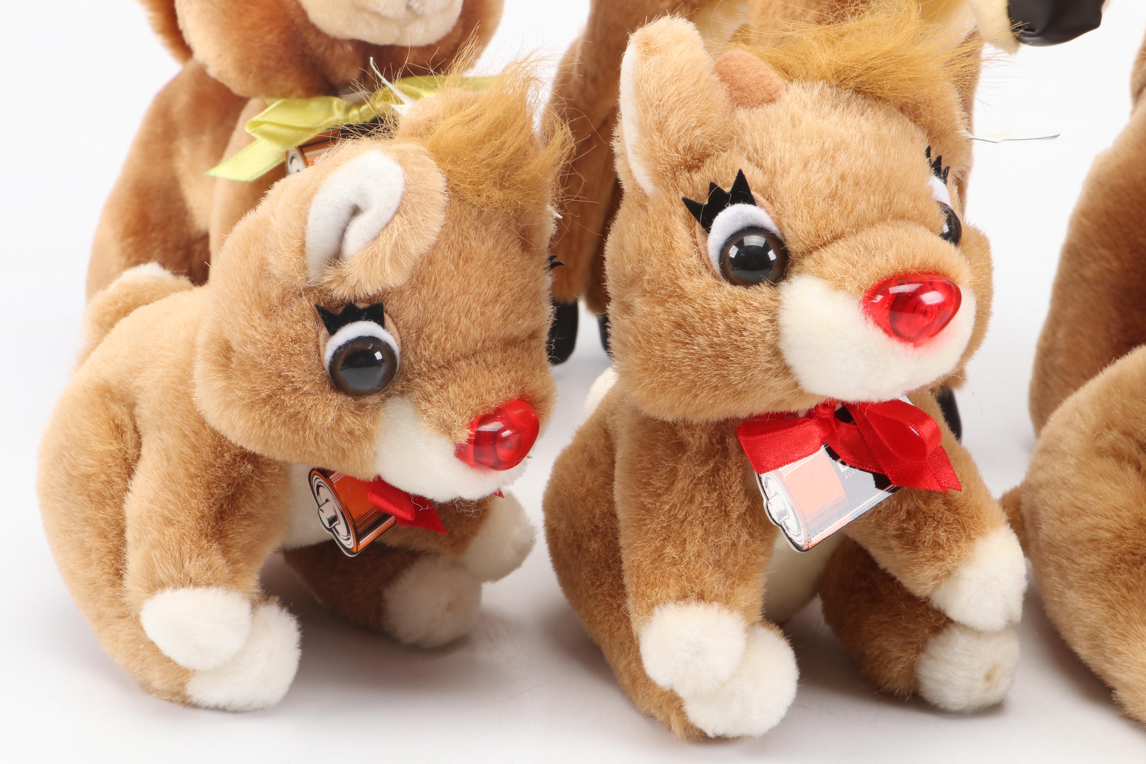 Applause Rudolph Plush Figures with Disney Bambi Plush