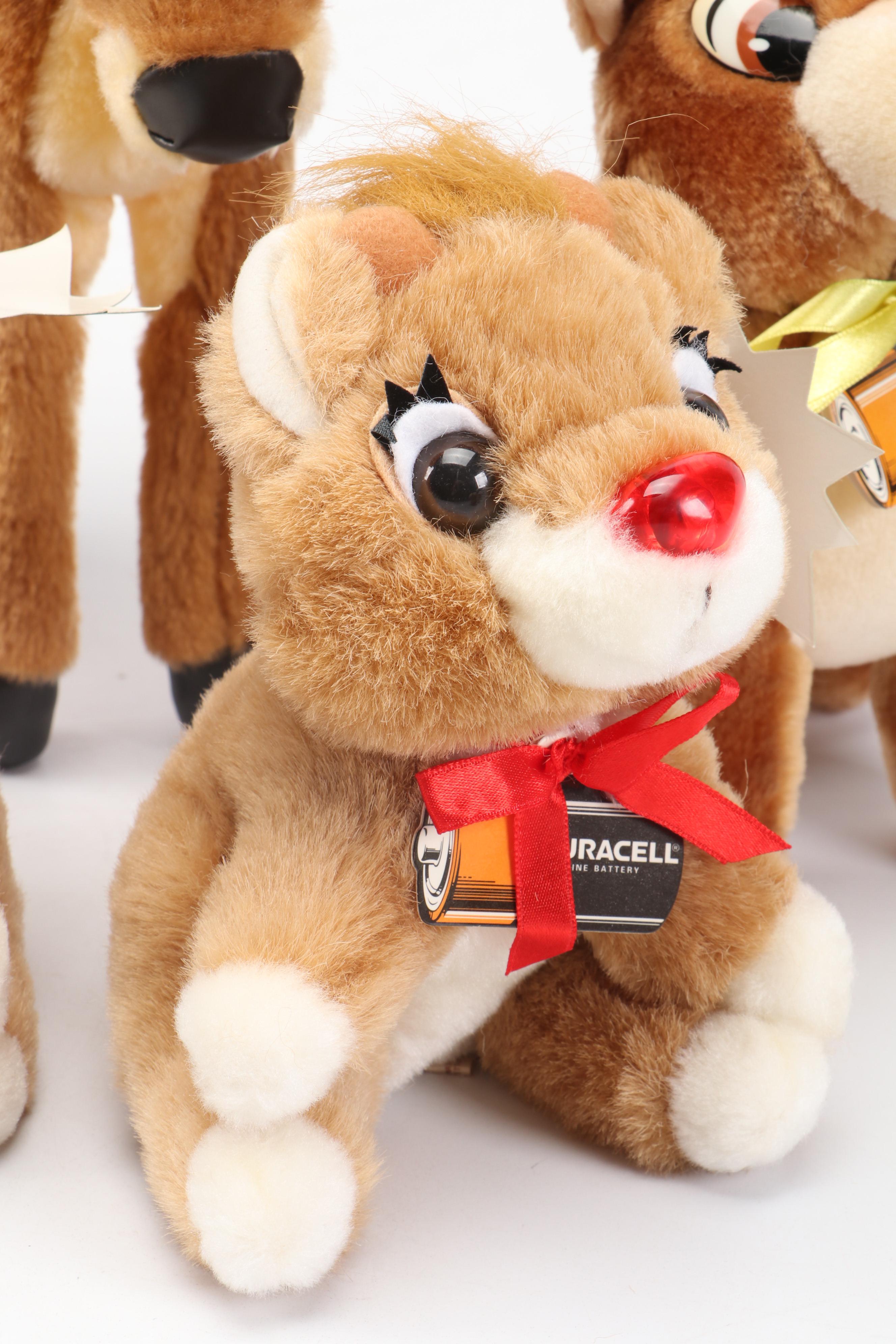 Applause Rudolph Plush Figures with Disney Bambi Plush