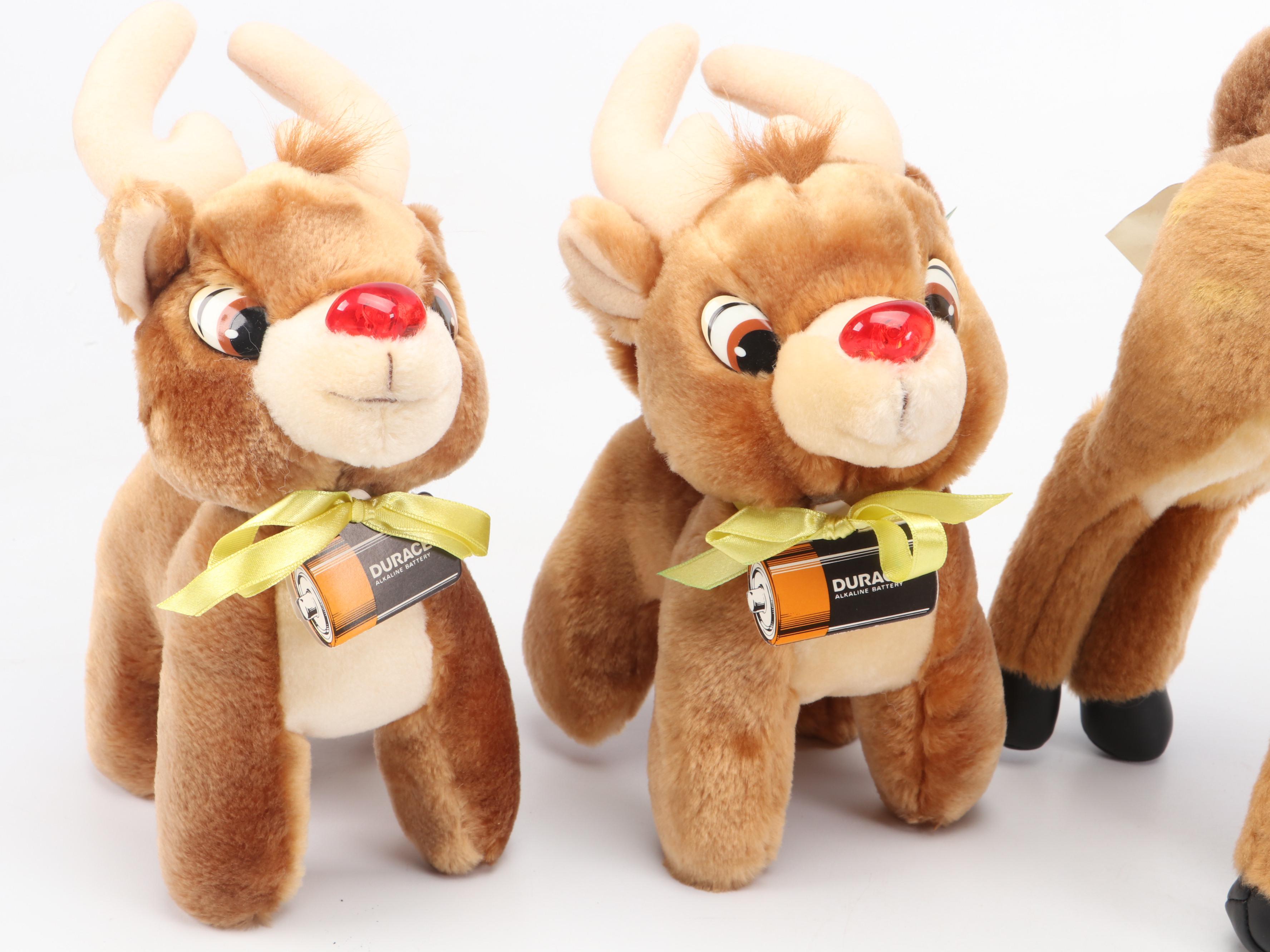 Applause Rudolph Plush Figures with Disney Bambi Plush