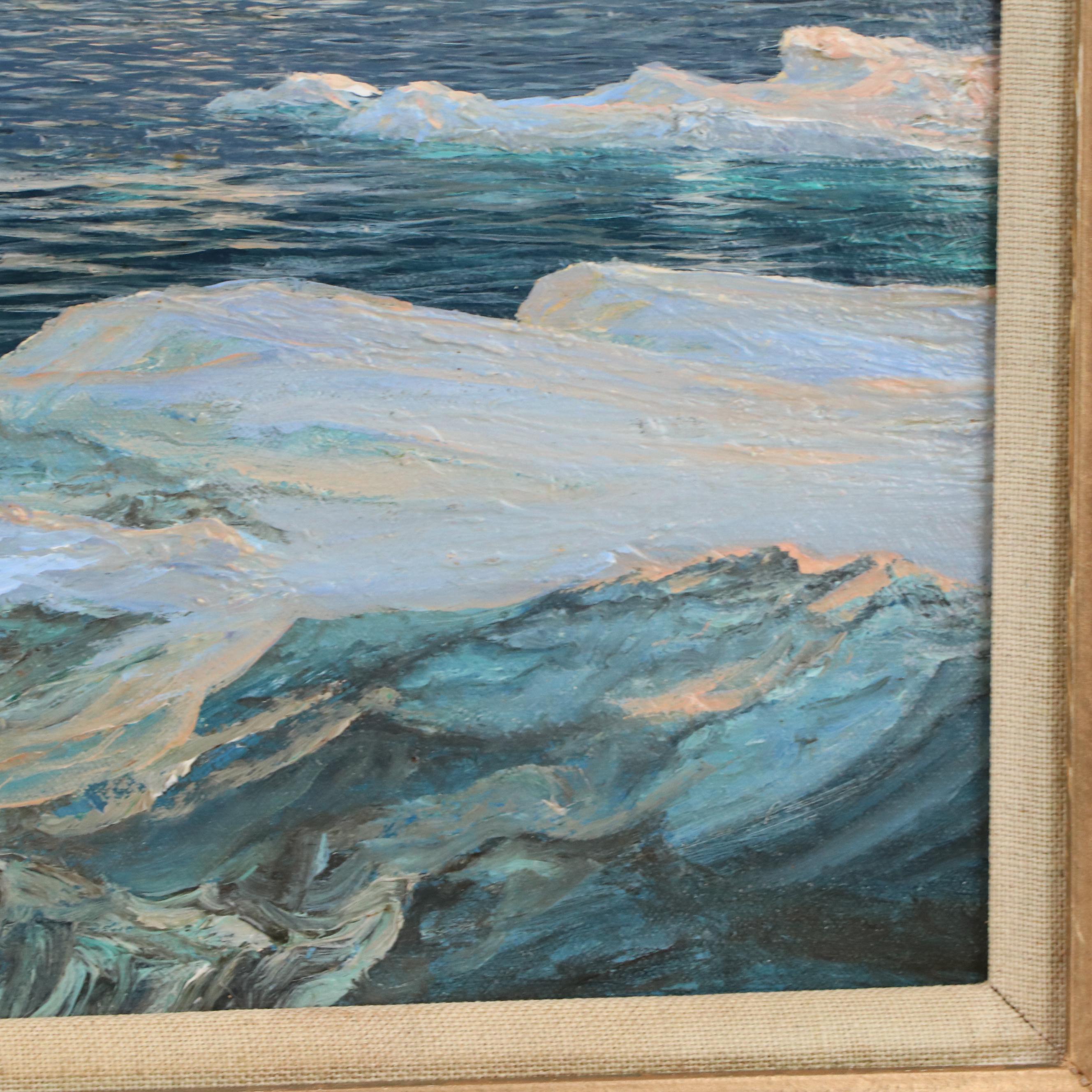 John Steven Dews Maritime Oil Painting "The Hull Whaler's Ship, Isabella"