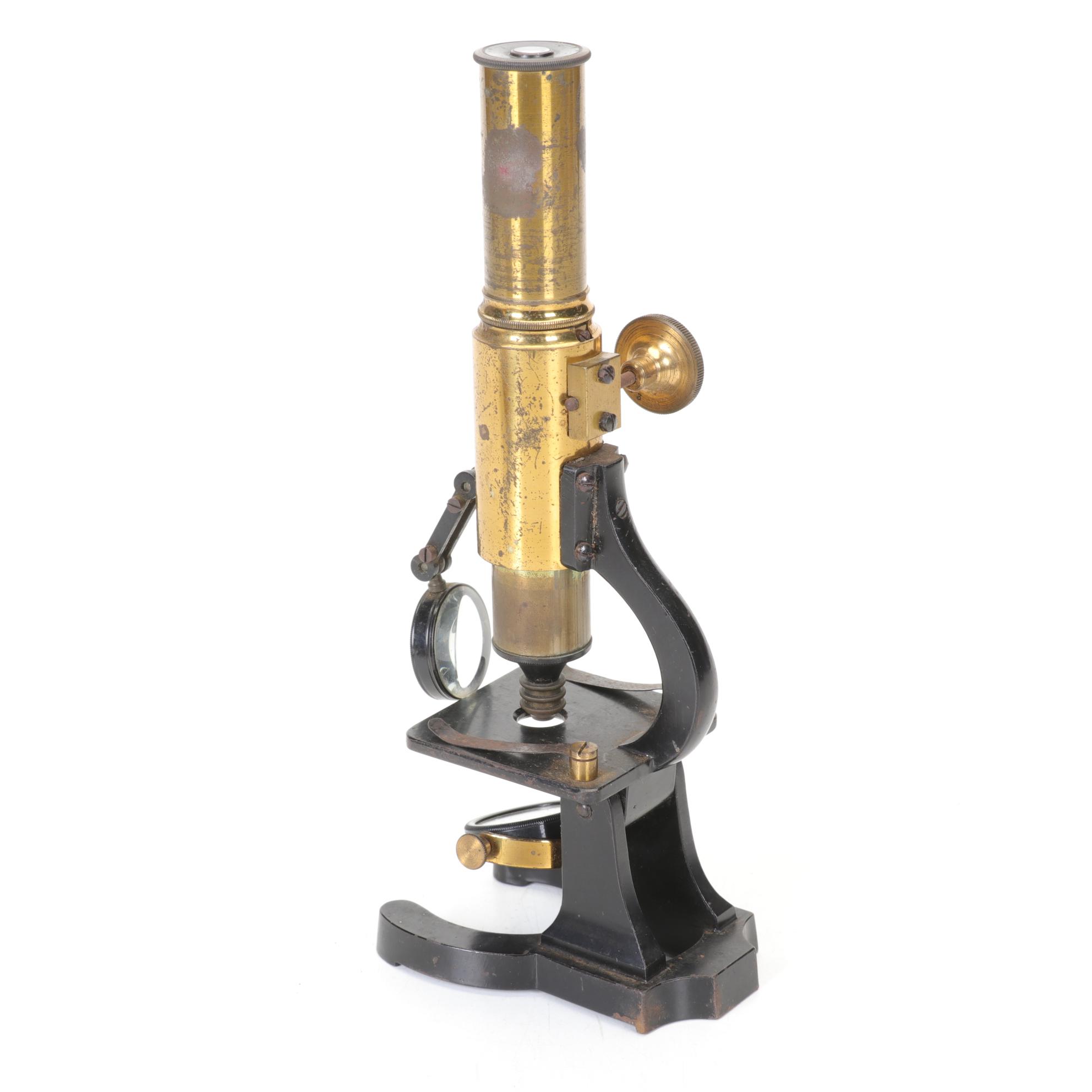 Student's Microscope and Case, Early 20th Century