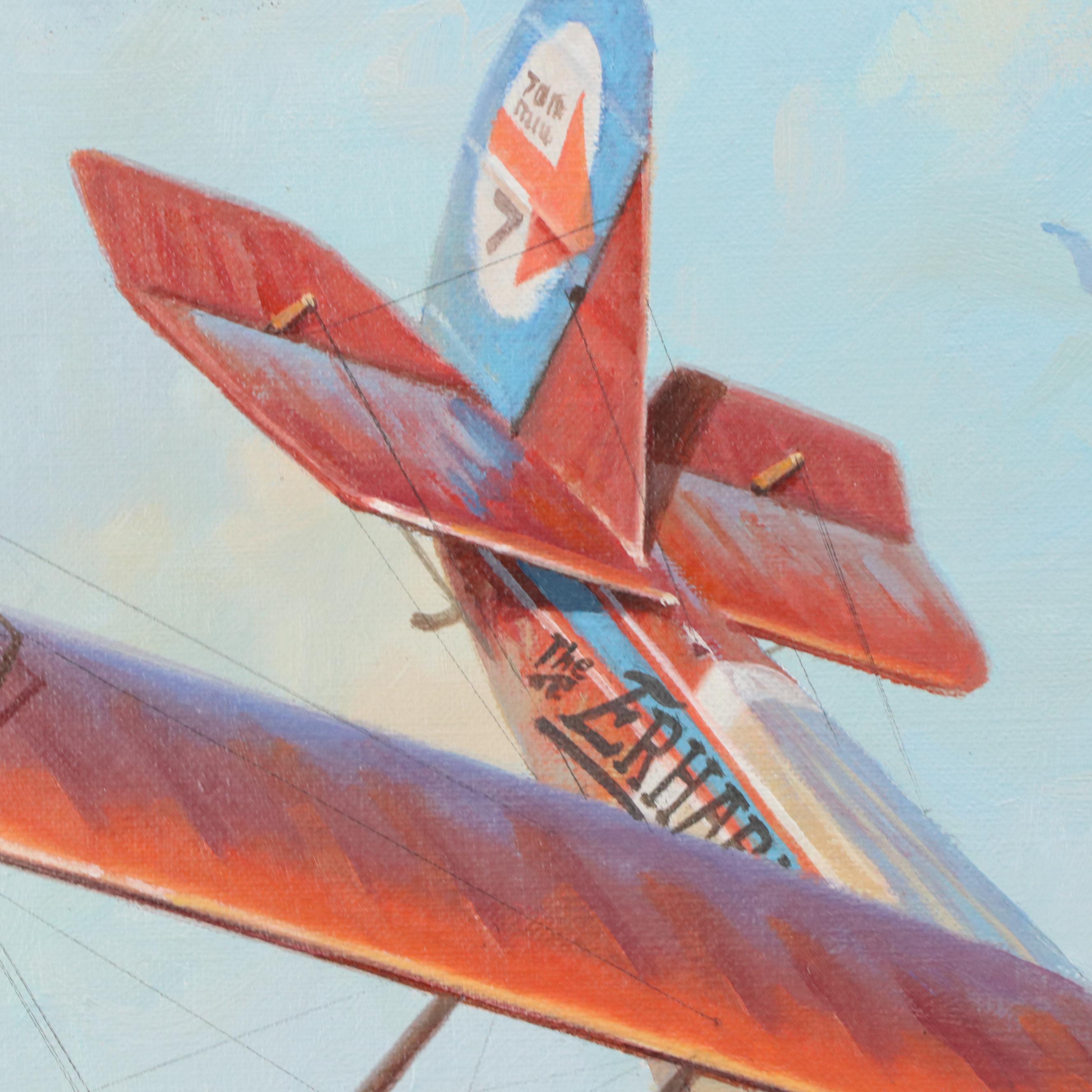 Roy Grinnell Oil Illustration Painting of Wing Walker