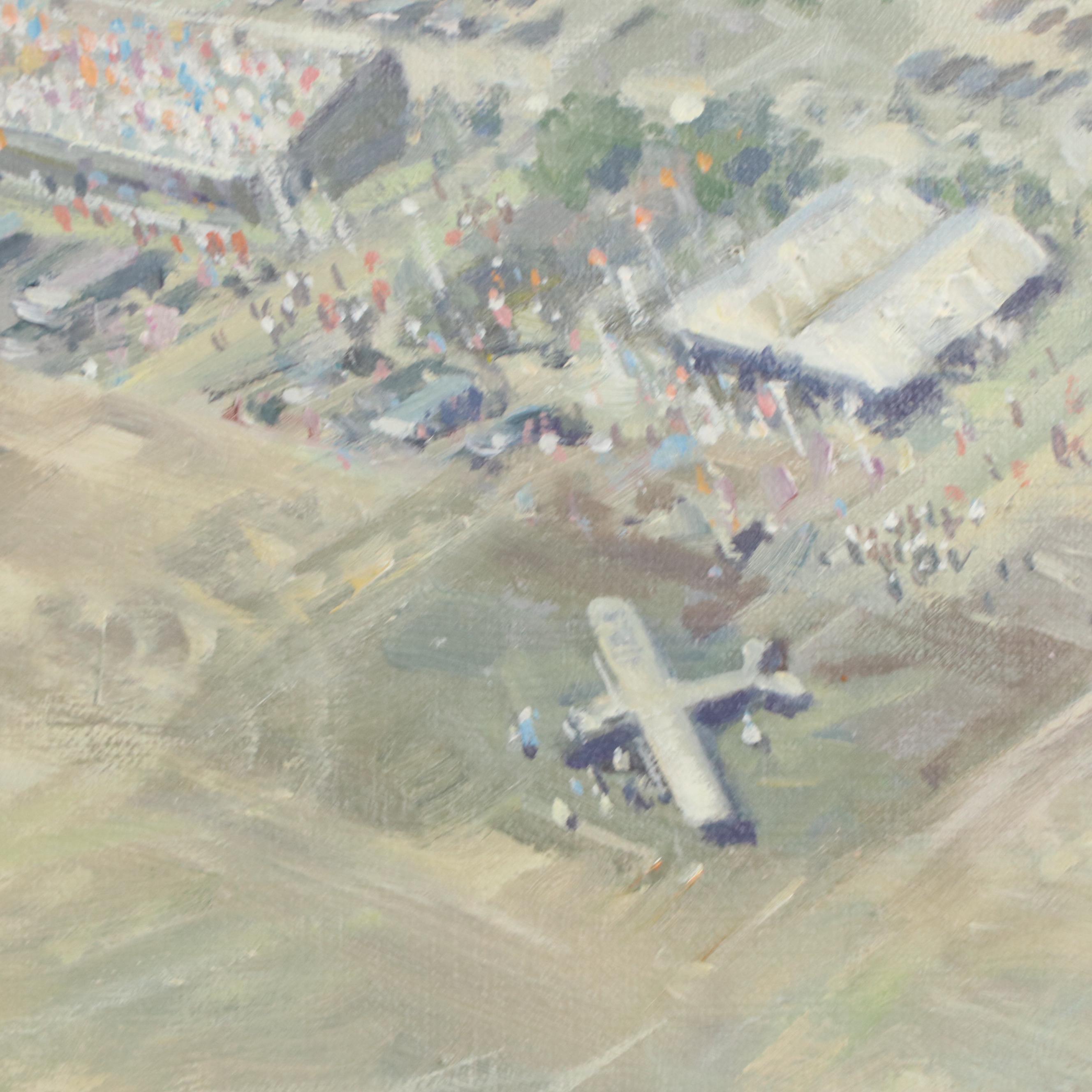 Roy Grinnell Oil Illustration Painting of Wing Walker