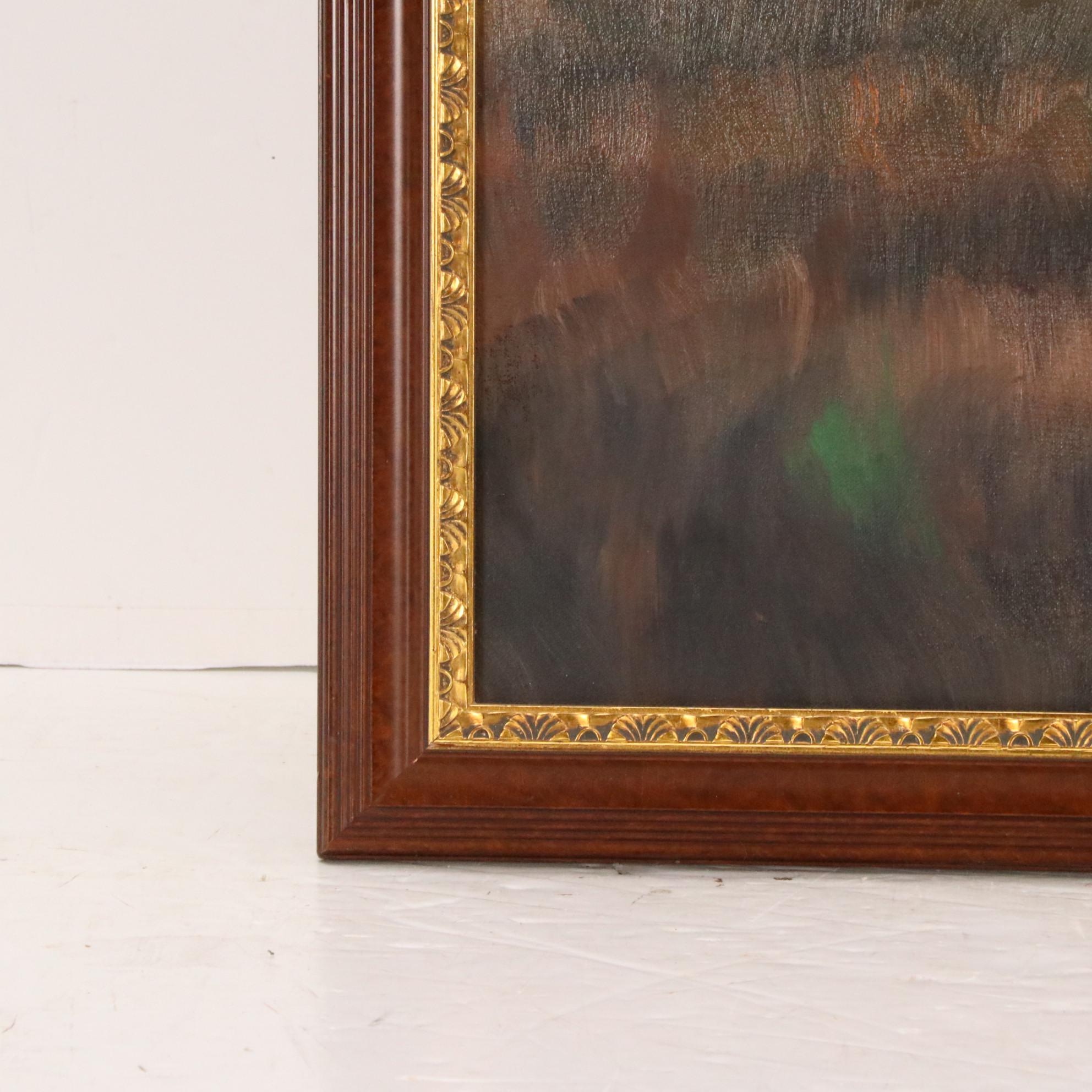 Impressionist Style Landscape Oil Painting After Kenney Mencher