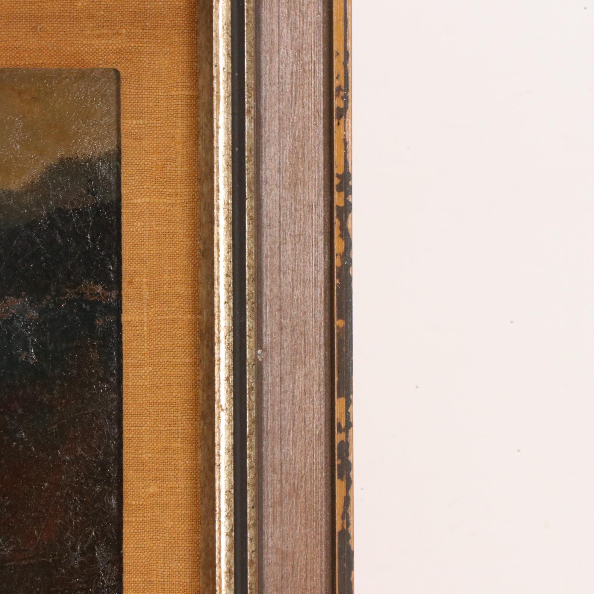 Enzo Roberts Stylized Landscape Oil Painting,  20th Century