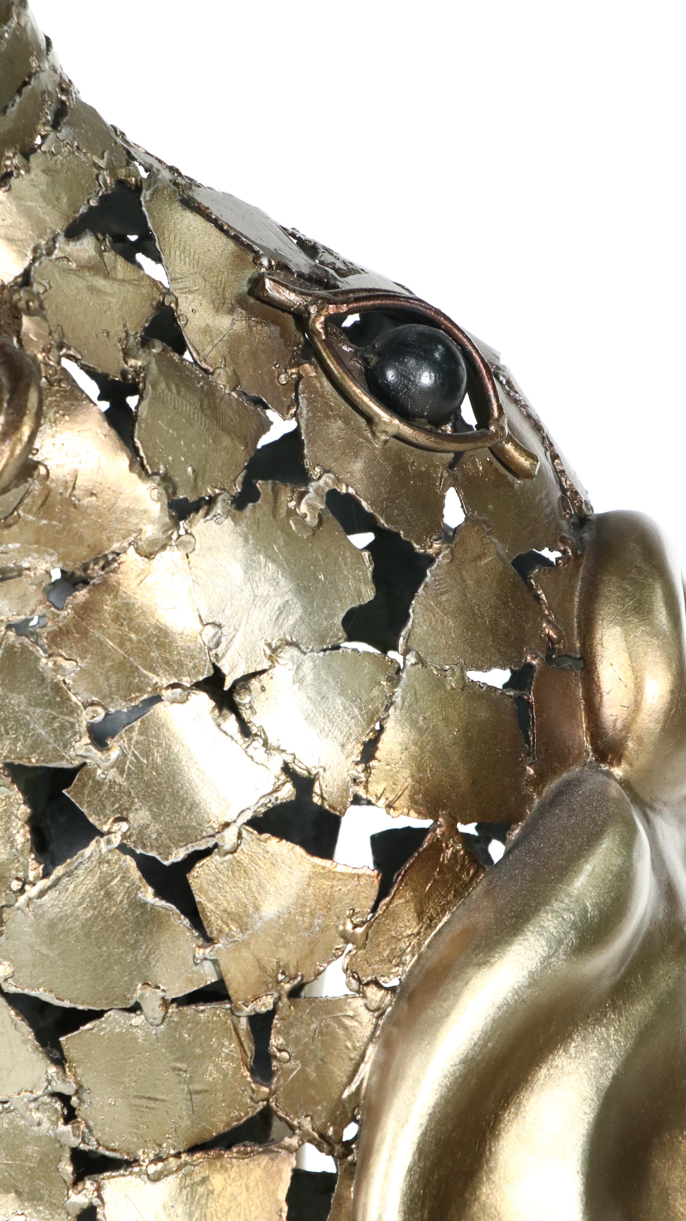 Painted Welded Steel Elephant Sculpture