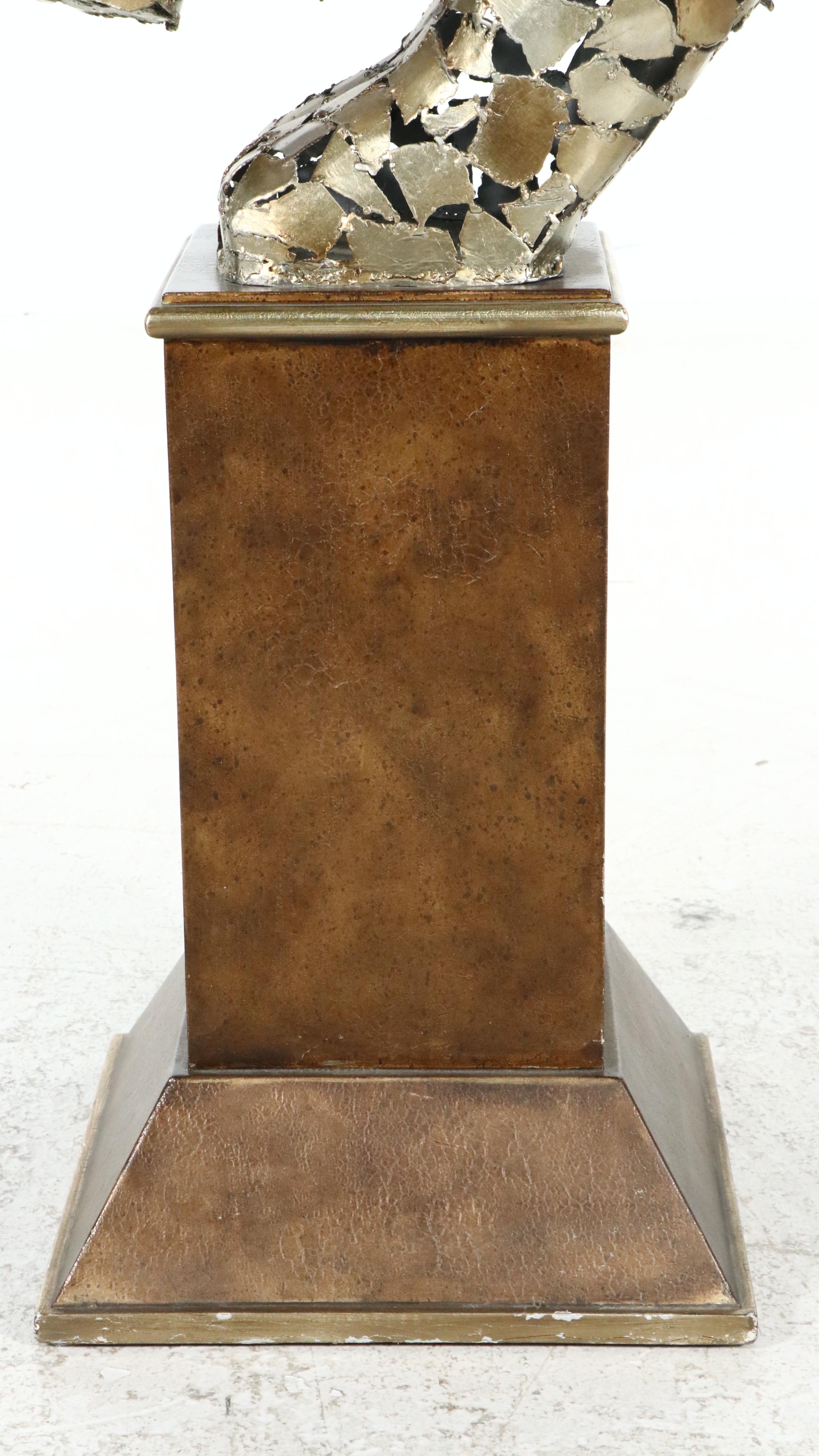 Painted Welded Steel Elephant Sculpture