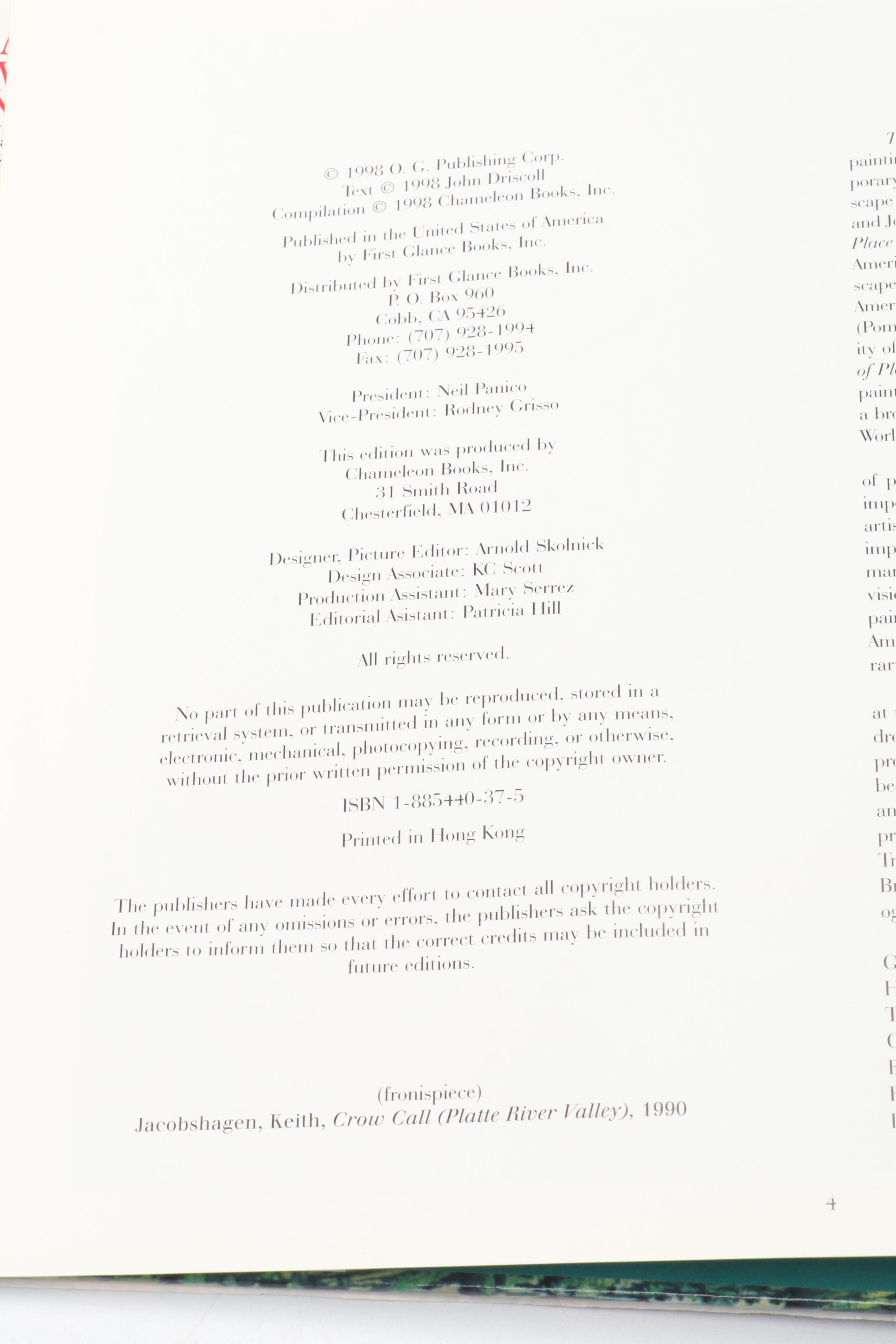 First Edition "Long Island Land Scape Painting" by Ronald G. Pisano and More