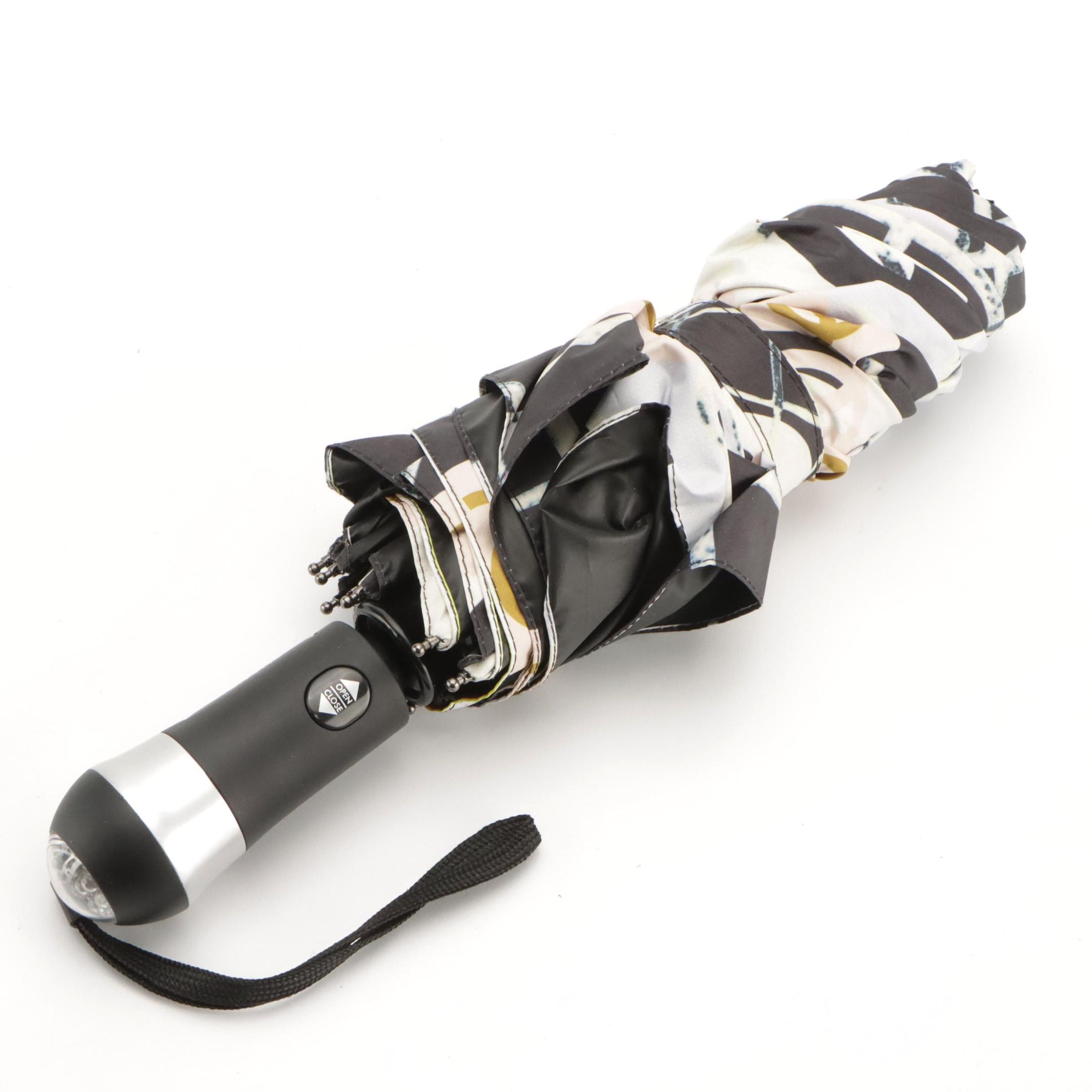 Chanel CC Printed Umbrella with Flashlight Handle