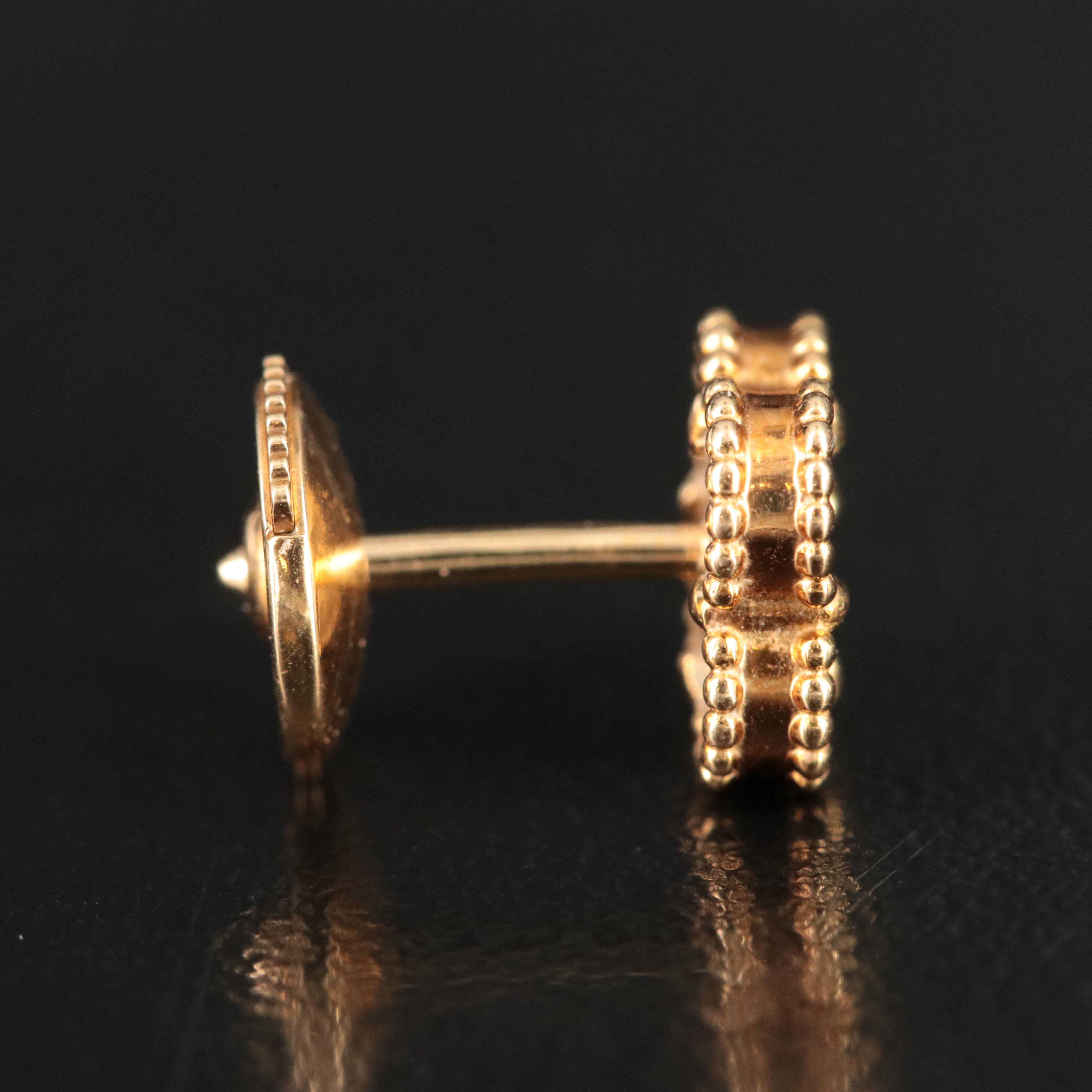 Van Cleef & Arpels Vintage Alhambra 18K Black Onyx Earrings