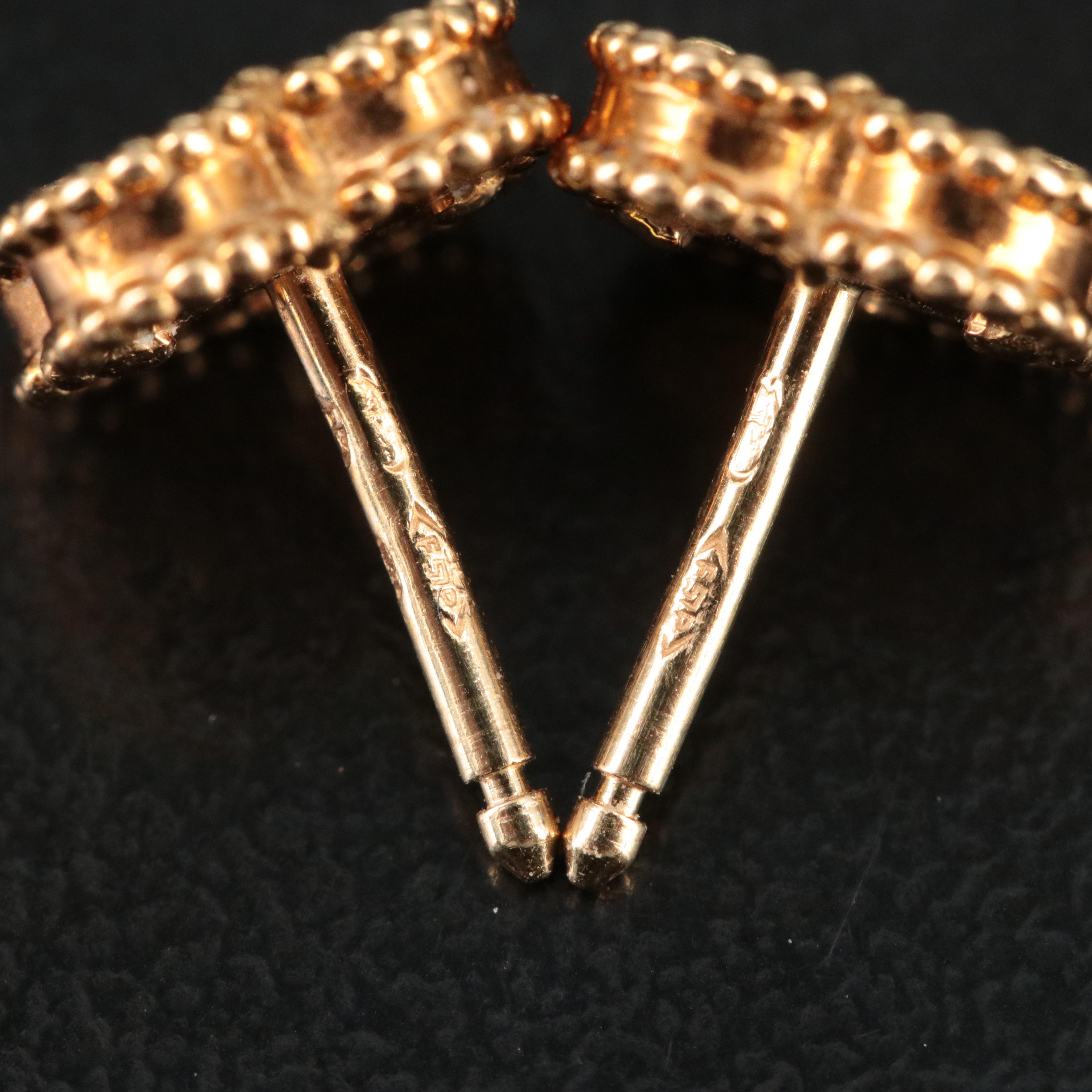 Van Cleef & Arpels Vintage Alhambra 18K Black Onyx Earrings