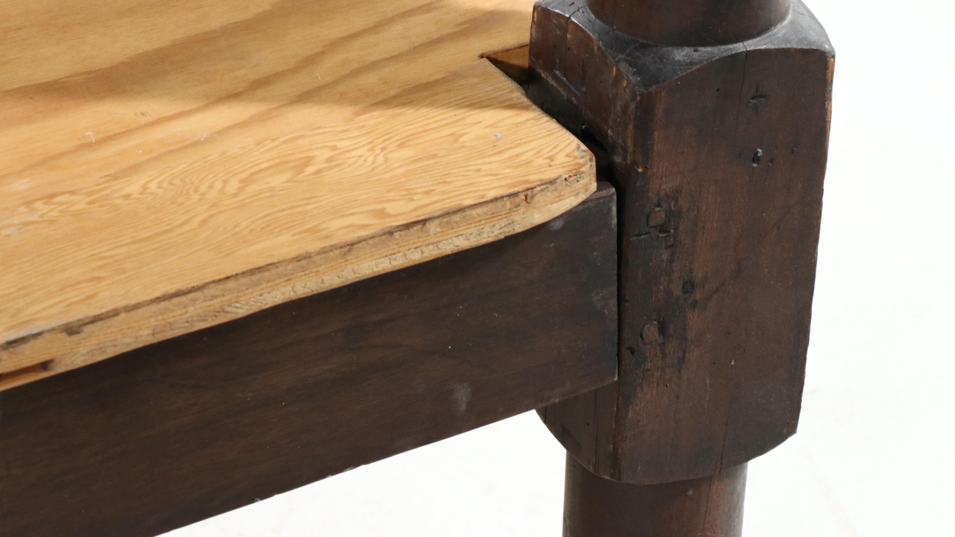 1850s American Federal Style Rope Bed Frame with Wooden Mattress Platform